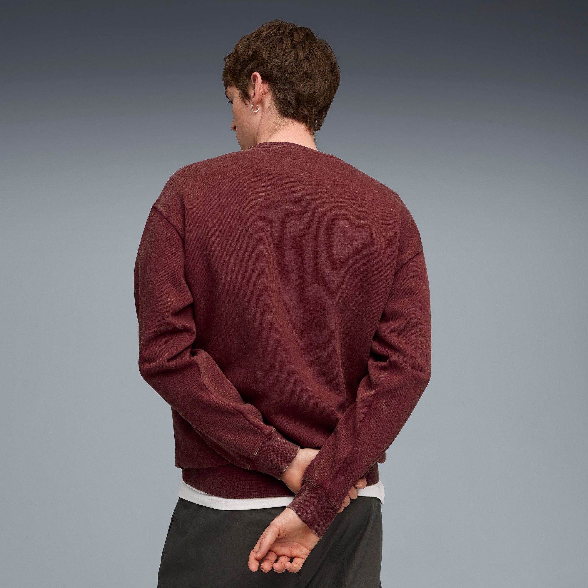 PUMA Langarmshirt ESS ELEVATED RELAXED WASH CREW FL günstig online kaufen