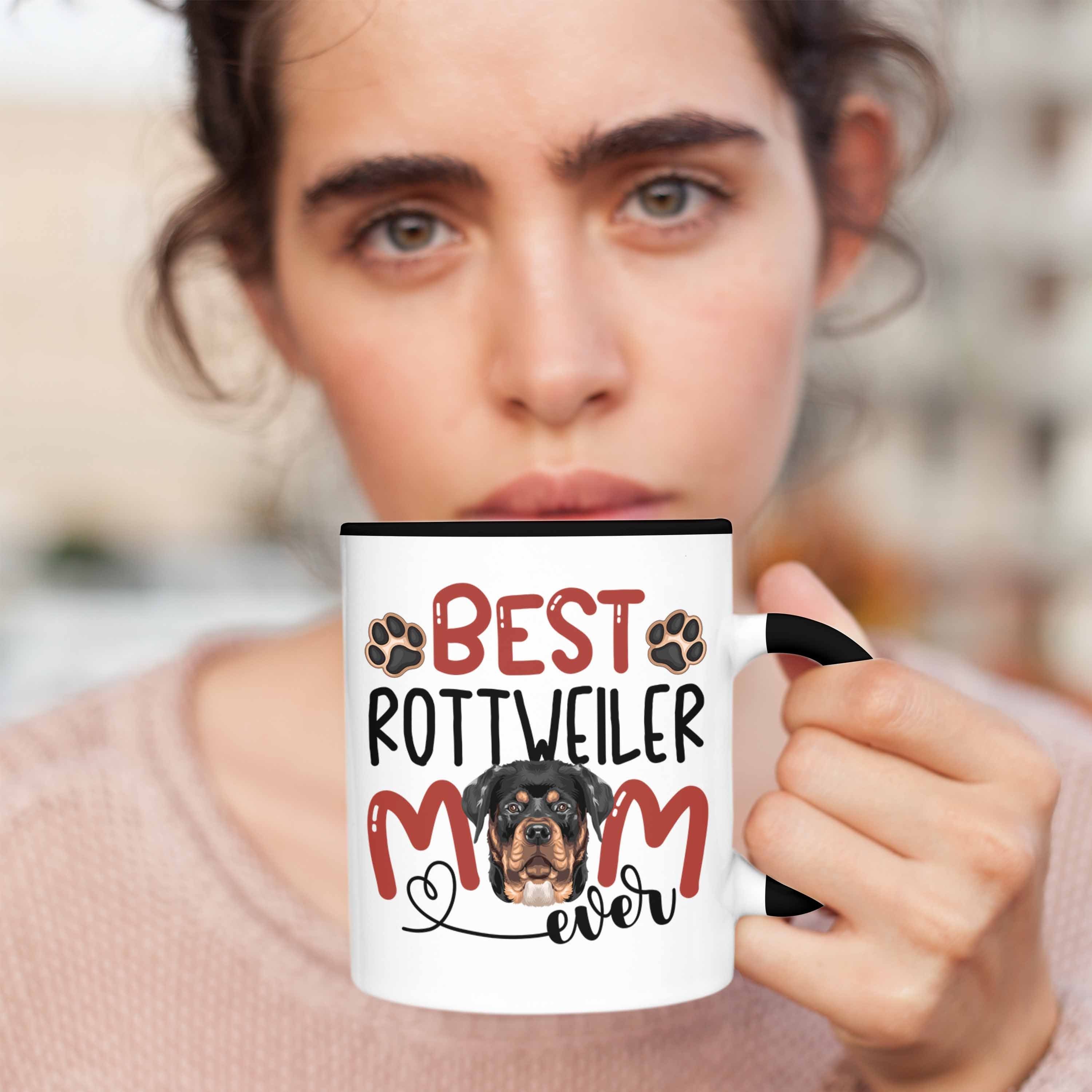 Rottweiler Geschenk Spruch Trendation Mom Schwarz Lustiger Tasse Besitzerin Tasse Geschenkidee