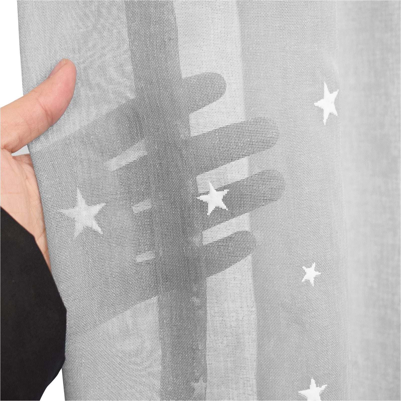 Rosnek Gardine Sterne, mit Ösen,für Baby Kinder Wohnzimmer Schlafzimmer (1 günstig online kaufen