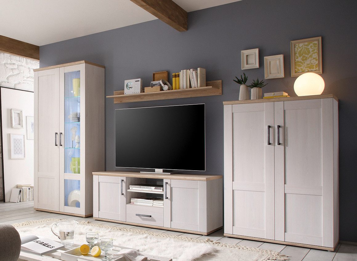 moebel-dich-auf Wohnwand ELEGANCE, (in Sibiu-Lärche Nb. Absetzung: San Remo günstig online kaufen