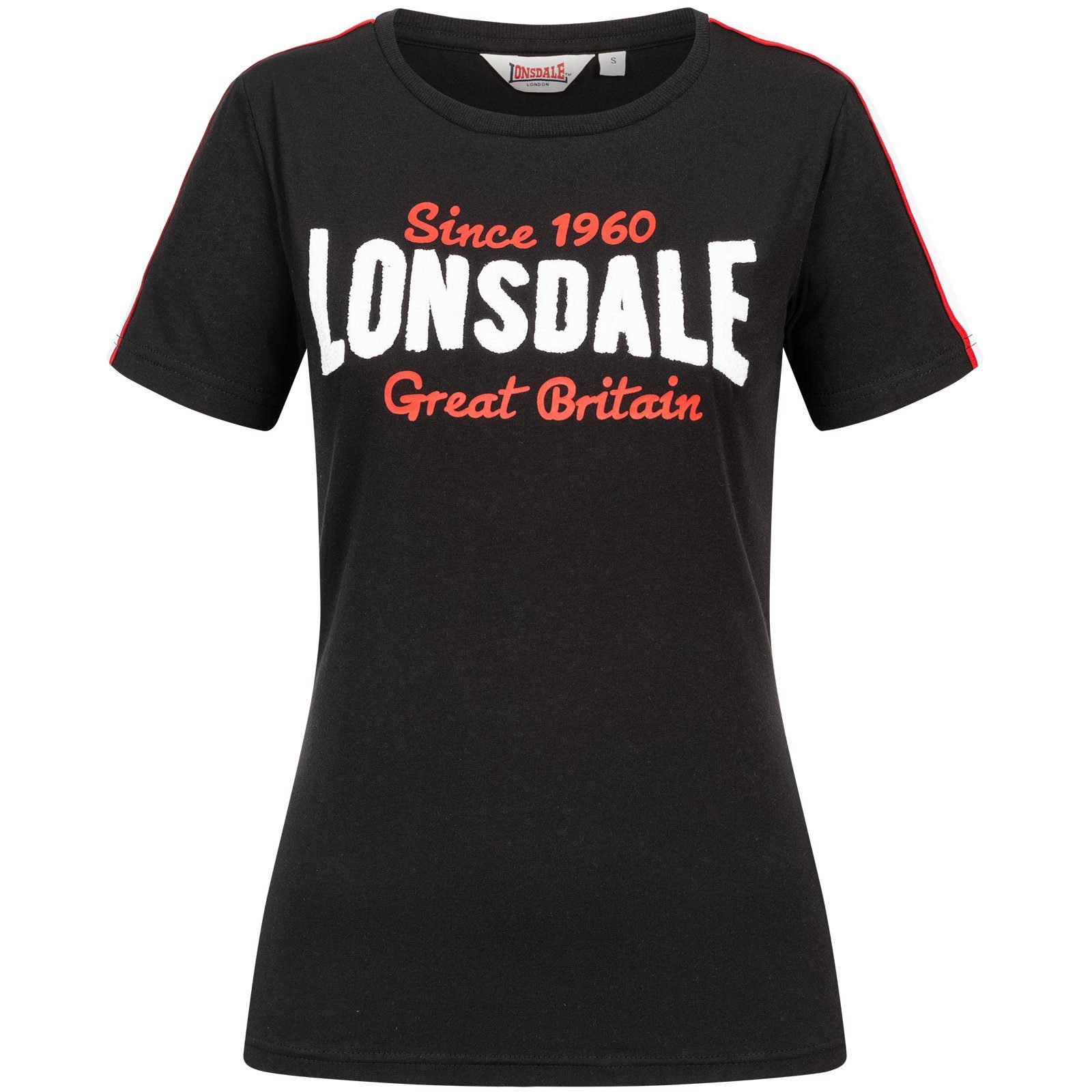 Lonsdale T-Shirt CREGGAN Black/Red/White