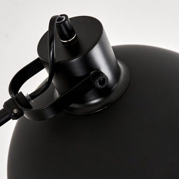hofstein Stehlampe moderne Stehlampe aus Metall in Schwarz/Weiß, ohne Leuchtmittel, mit verstellbarem Schirm (25cm) und Fußschalter, 1x E27