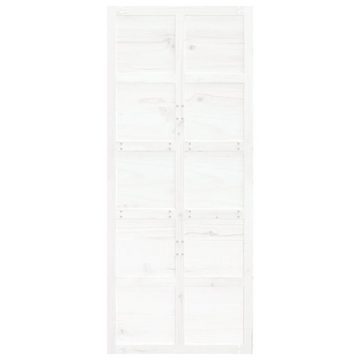 vidaXL Schiebetür Scheunentür Weiß 90x1,8x214 cm Massivholz Kiefer (1-St)