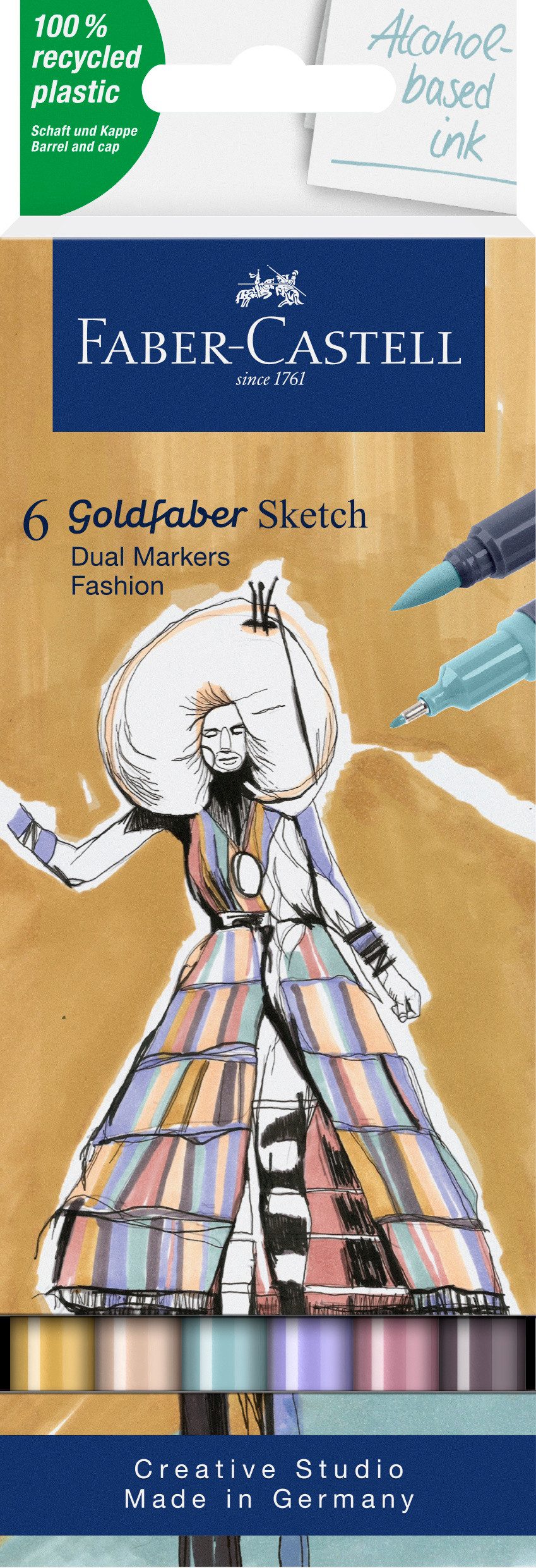 Faber Schreibtischkalender Sketch Marker Gofa 6er Etui Fashion