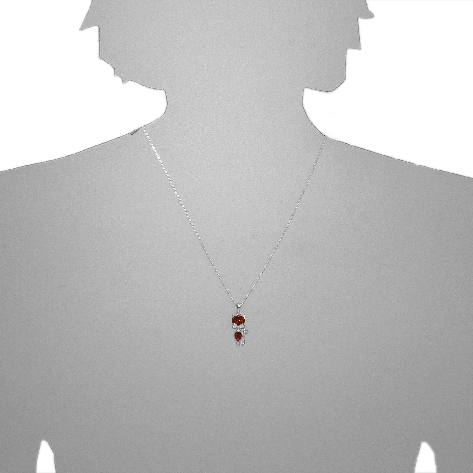 OSTSEE-SCHMUCK Kette mit Anhänger Ostsee-Schmuck Kette mit Anhänger Katze K günstig online kaufen