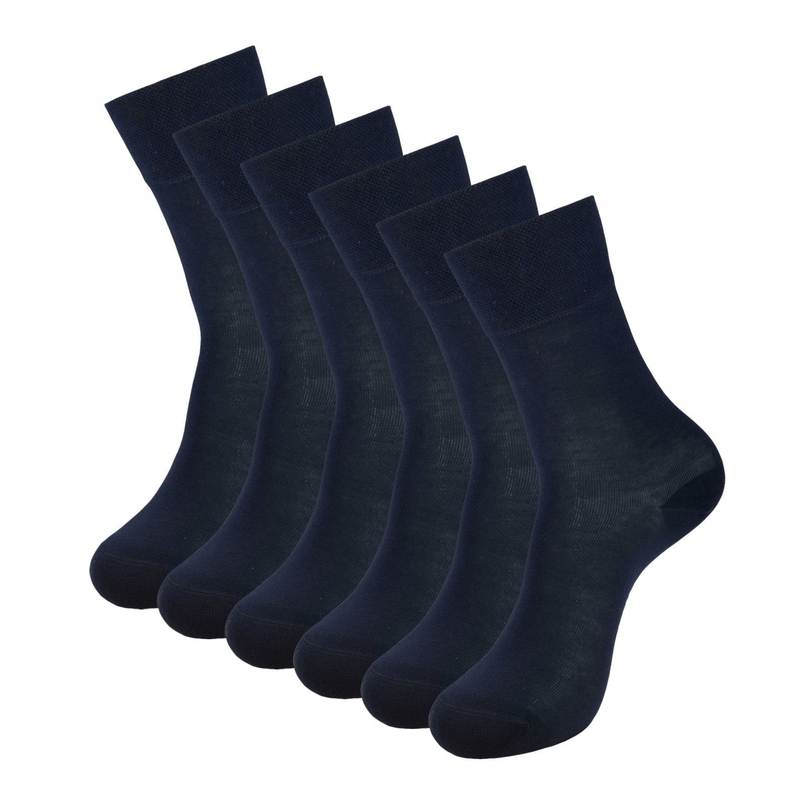 Elbeo Businesssocken Strümpfe (3-Paar) mit Piquée-Bund 4209 nachtblau | Socken