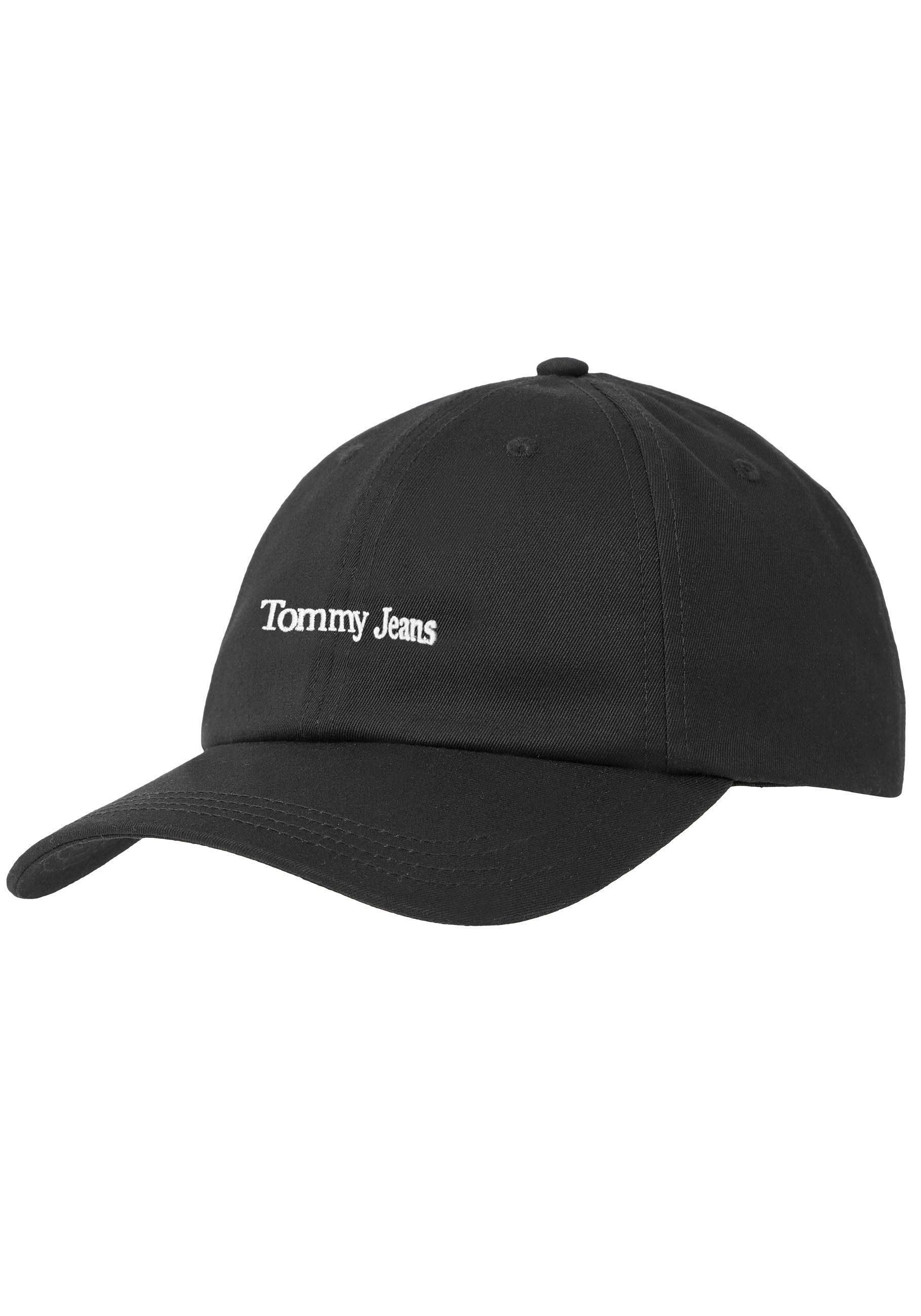 Jeans TJW Hilfiger Black Schriftzug Cap mit SPORT CAP gesticktem Baseball Tommy Tommy
