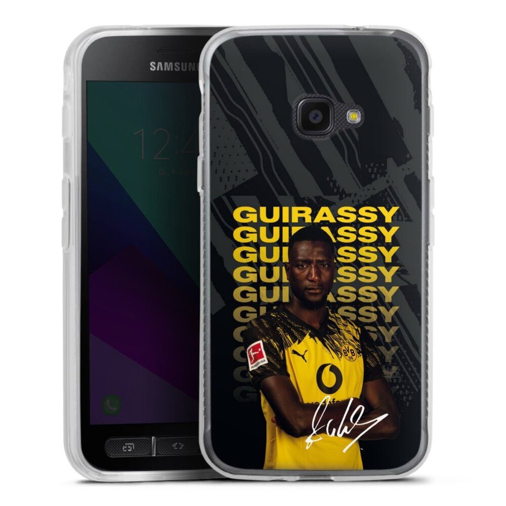 DeinDesign Handyhülle Borussia Dortmund Serhou Guirassy BVB Serhou Guirassy 25/26, Samsung Galaxy Xcover 4s Silikon Hülle Bumper Case Handy Schutzhülle