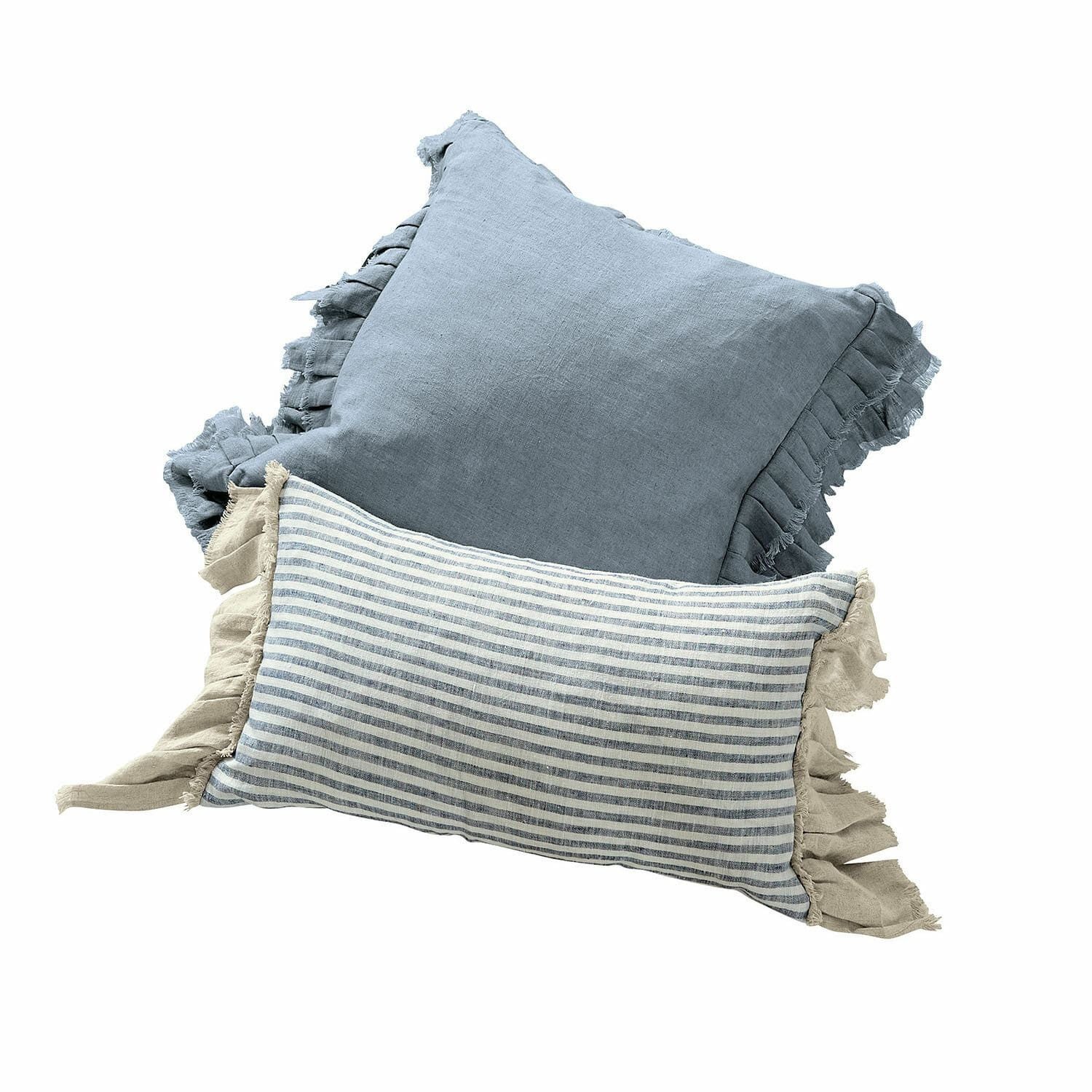 Mirabeau Kissenhülle Kissenhülle 2er Set Alexane blau/weiß günstig online kaufen