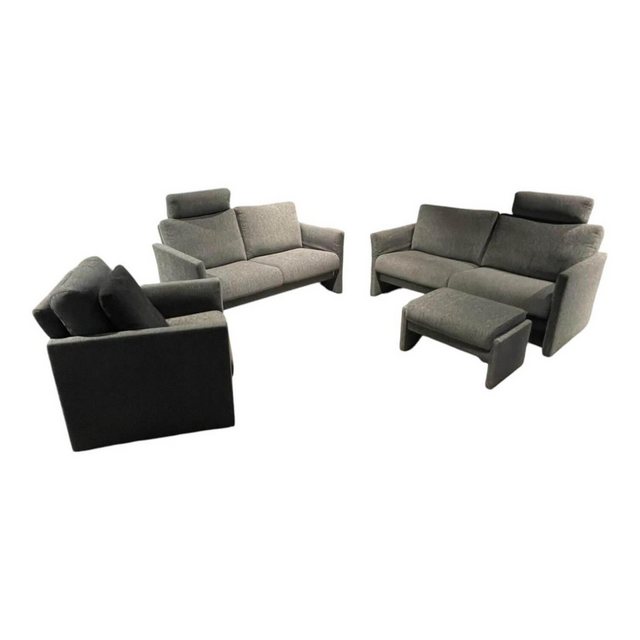 Erpo Polstergarnitur Polstergarnitur ER175 Varese Stoff Nora 5063 81 Grau günstig online kaufen
