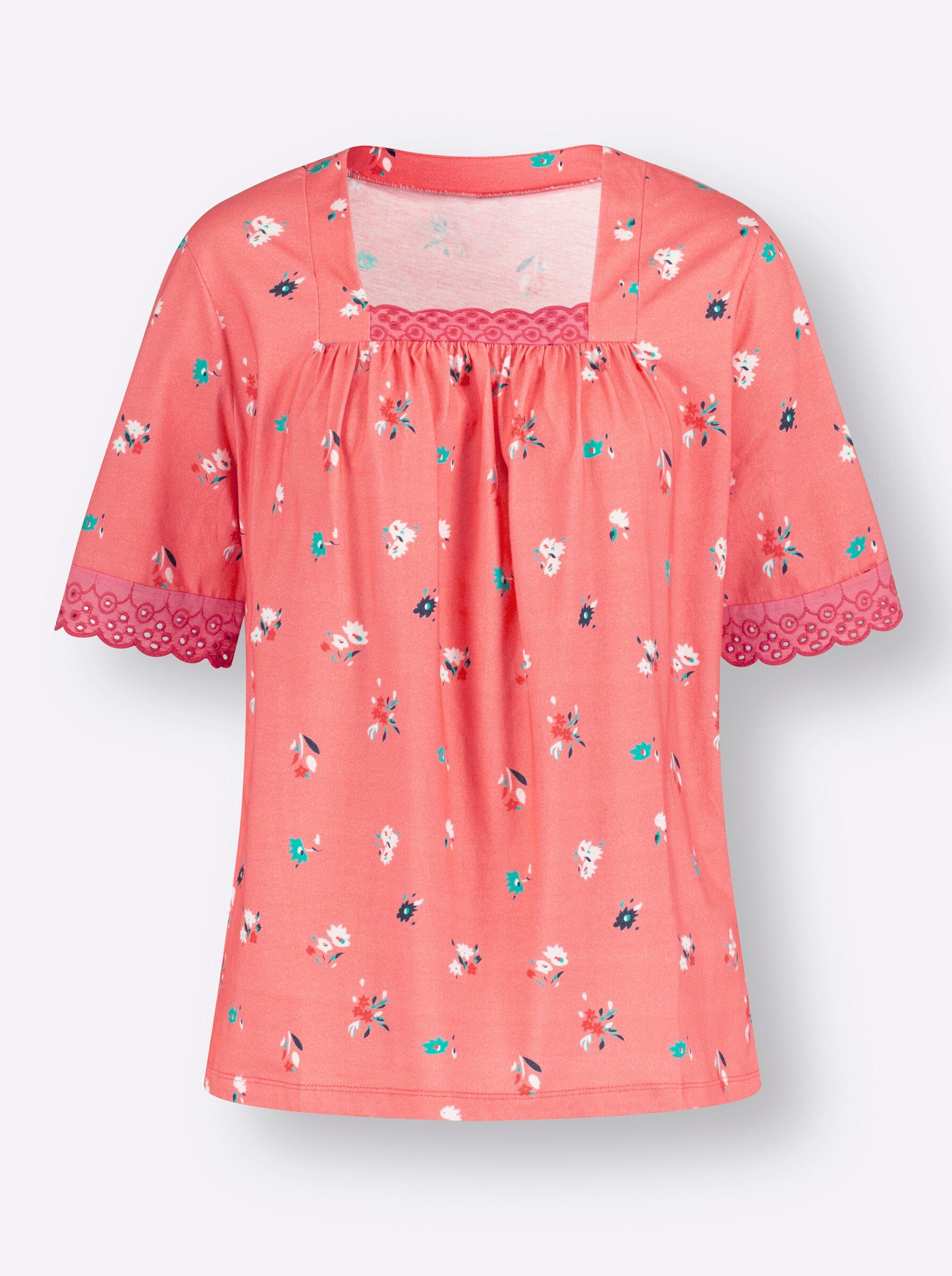 T-Shirt an! flamingo-dunkelblau-bedruckt Sieh