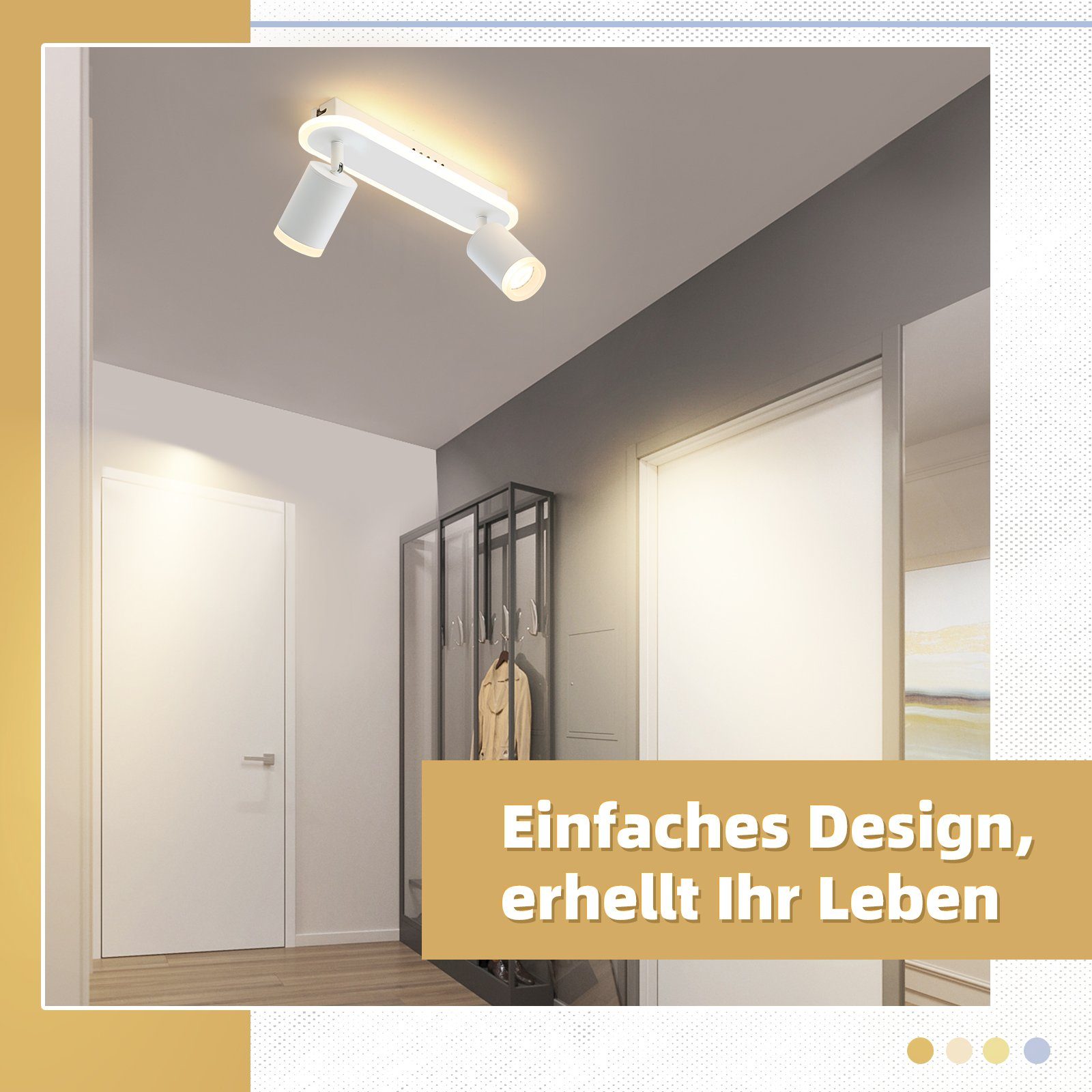 ZMH Deckenstrahler Deckenleuchte 2 Flammig -GU10 günstig online kaufen