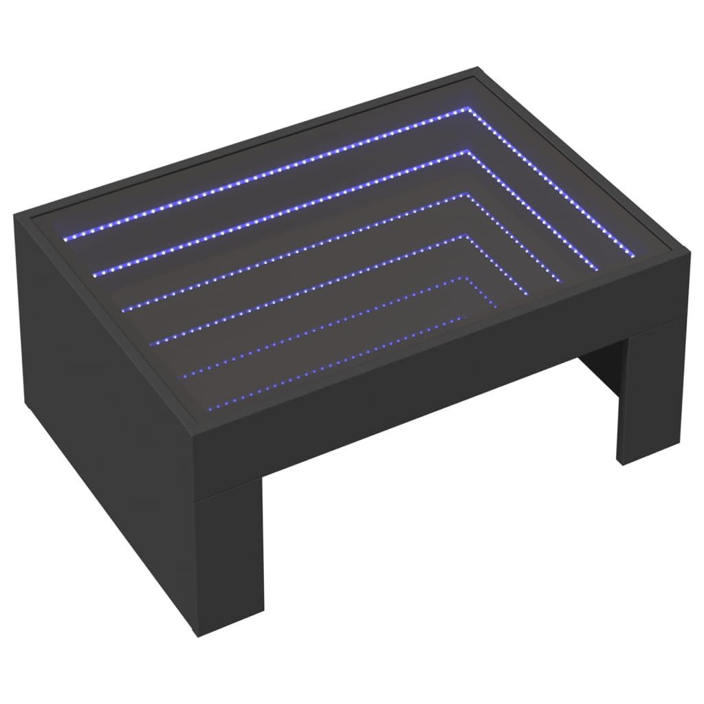 vidaXL Couchtisch Couchtisch mit Infinity-LED Schwarz günstig online kaufen