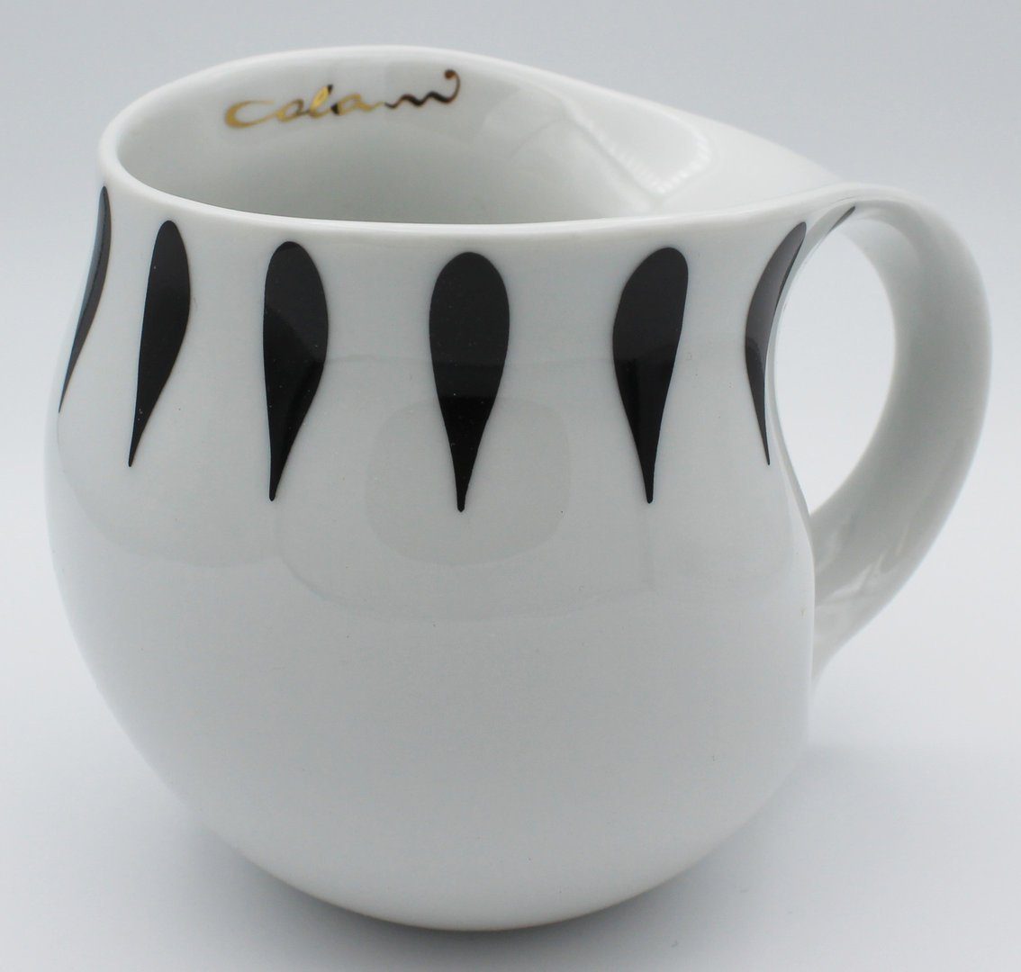 Colani Tasse Kaffeebecher Kaffeetasse Tasse Drops Schwarz 260ml, Porzellan, im Geschenkkarton