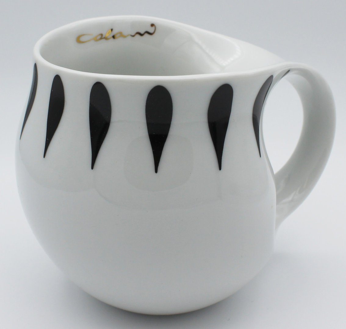 Colani Tasse Kaffeebecher Kaffeetasse Tasse Drops Schwarz 260ml, 1-tlg., Porzellan, im Geschenkkarton