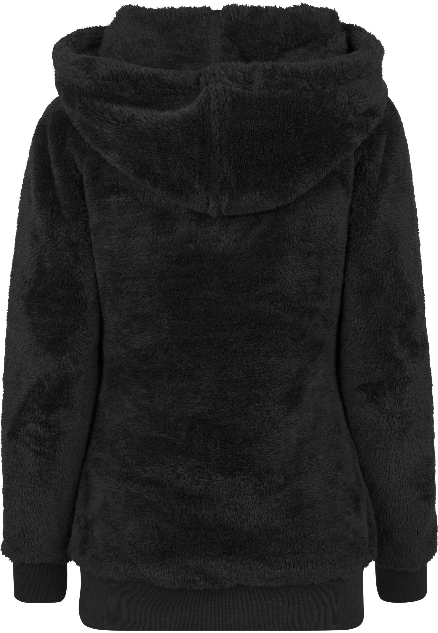 URBAN CLASSICS Rundhalspullover Urban Classics Damen Ladies Long Teddy Hoody (1-tlg)