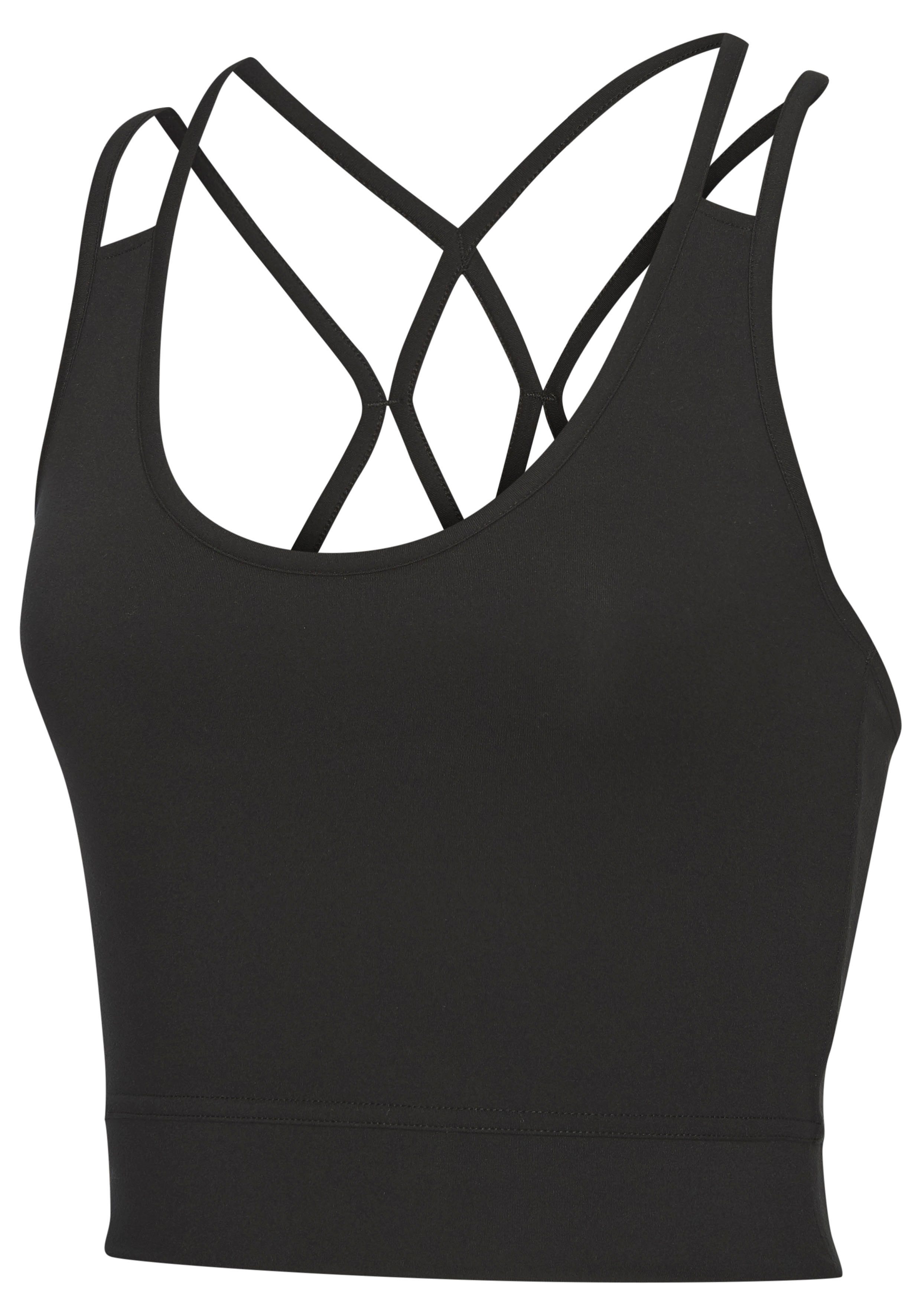 Copenhagen Studios Crop-Top mit gekreuzten Trägern und herausnehmbaren Pads