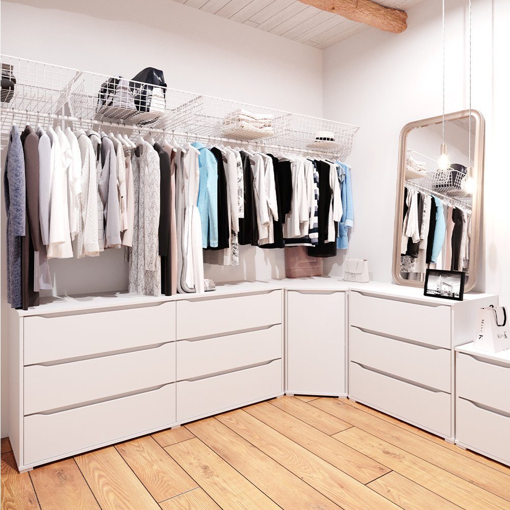 Vicco Kommode Ruben, Weiß, 160 x 78 cm