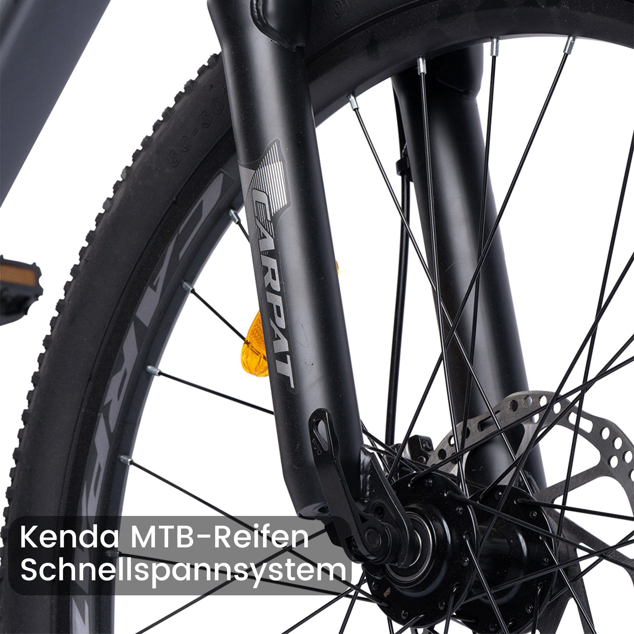 CARPAT SPORT Mountainbike 24 26 27.5 Zoll Fahrrad für Herren Damen, Mädchen und Jungen, 21 Gang Shimano Tourney Schaltwerk, Kettenschaltung, Aluminium Rahmen, Jugendfahrrad MTB Hardtail Fahrrad
