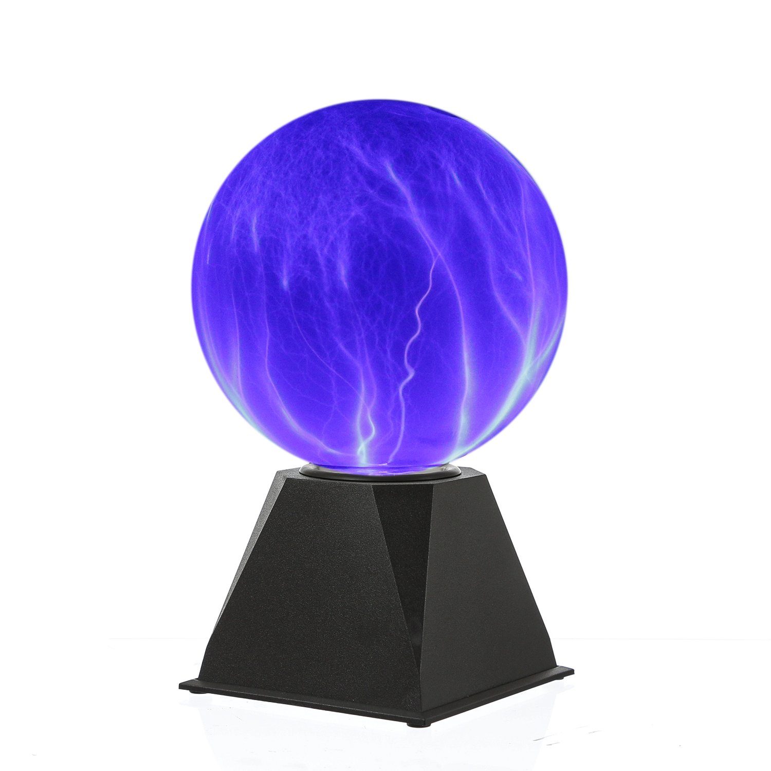 SATISFIRE LED Dekolicht Plasmakugel Plasmaball Retro Lichteffekt mit Blitzshow Automatik blau, blau