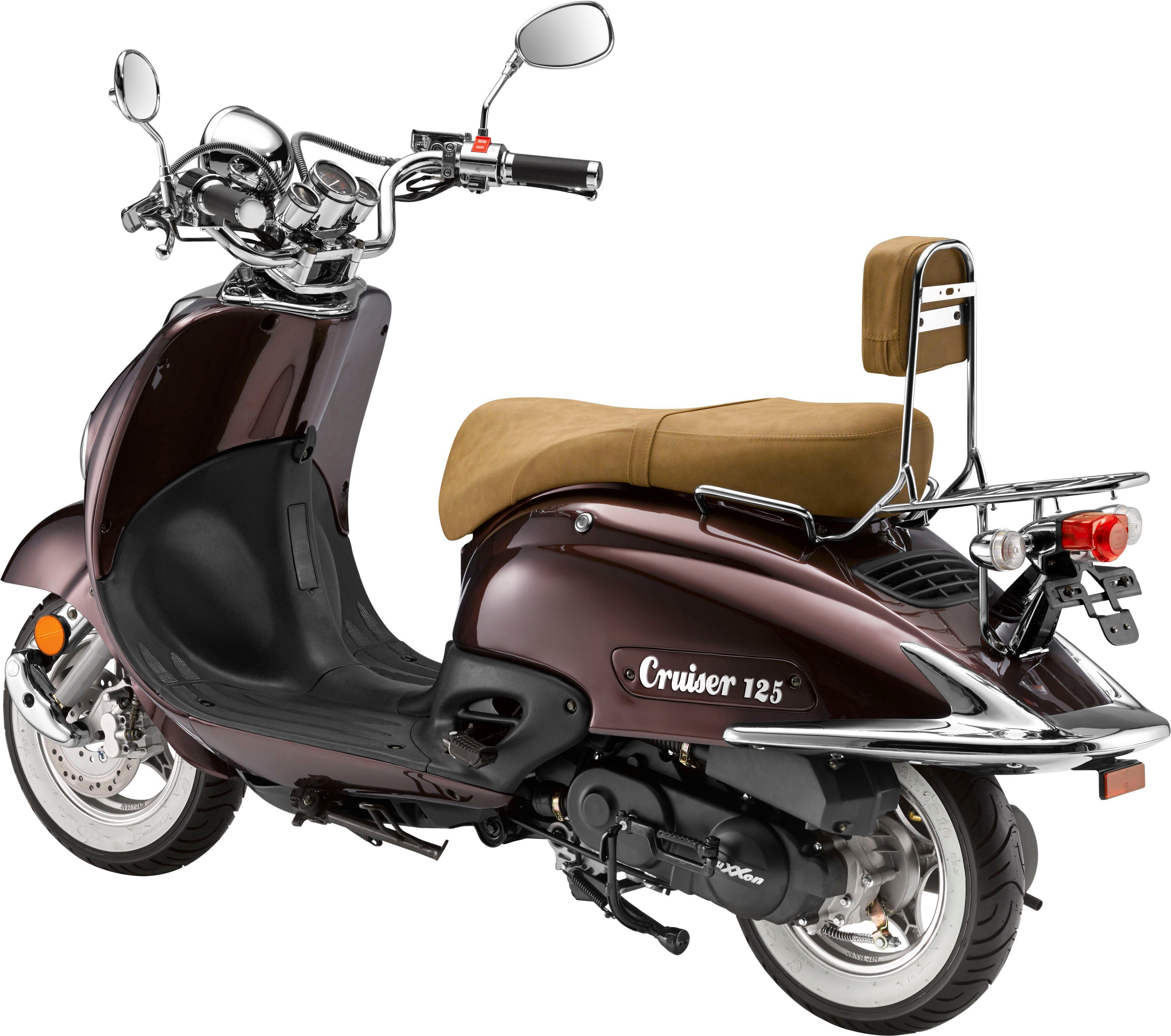 beige/braun km/h, 5 coffee Cruiser, Euro | Luxxon ccm, 80 125 Motorroller