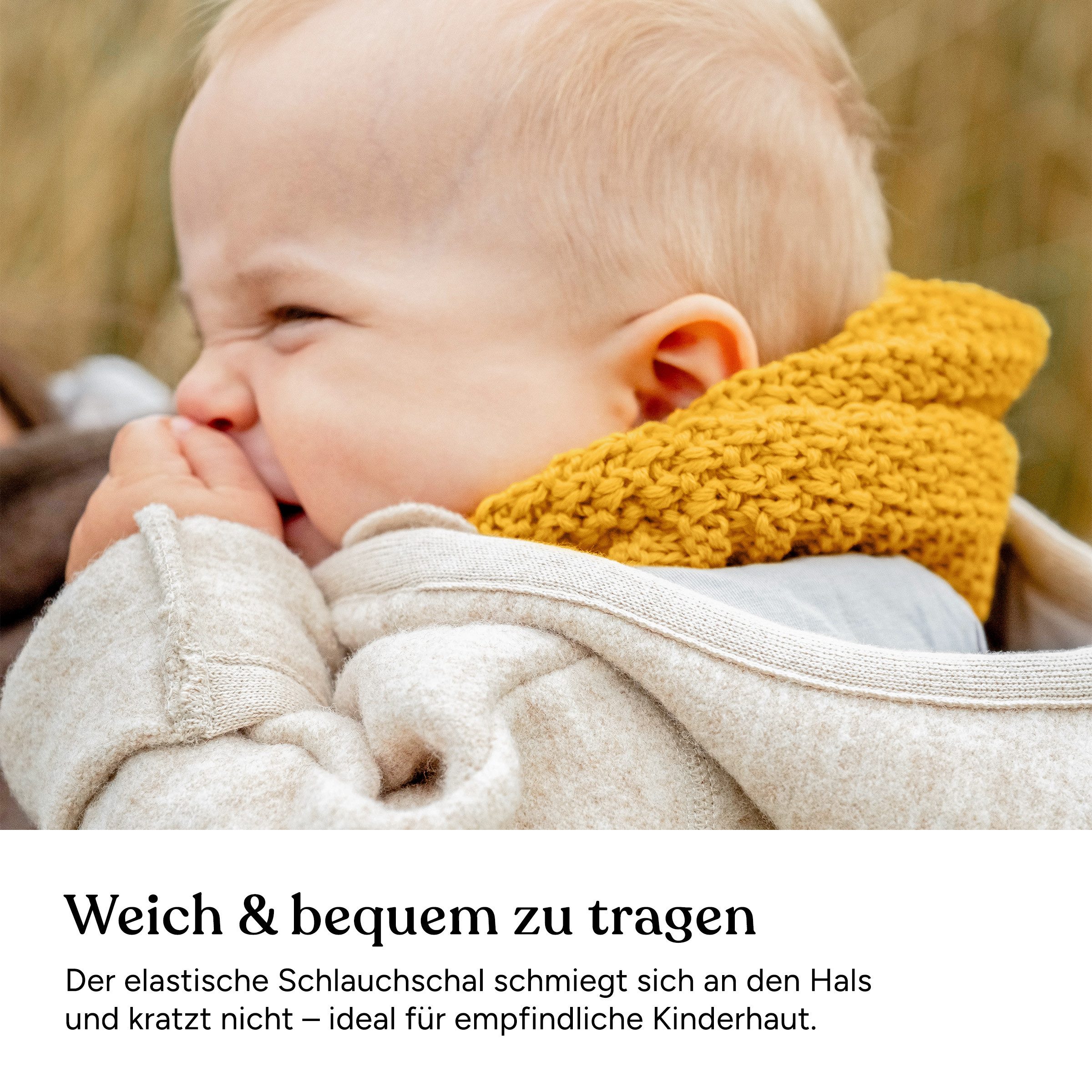 Ehrenkind Strickschal Schlauchschal für Kinder, aus Merino Schurwolle, (Grobstrick), Made in Germany – Bild 4 von 5