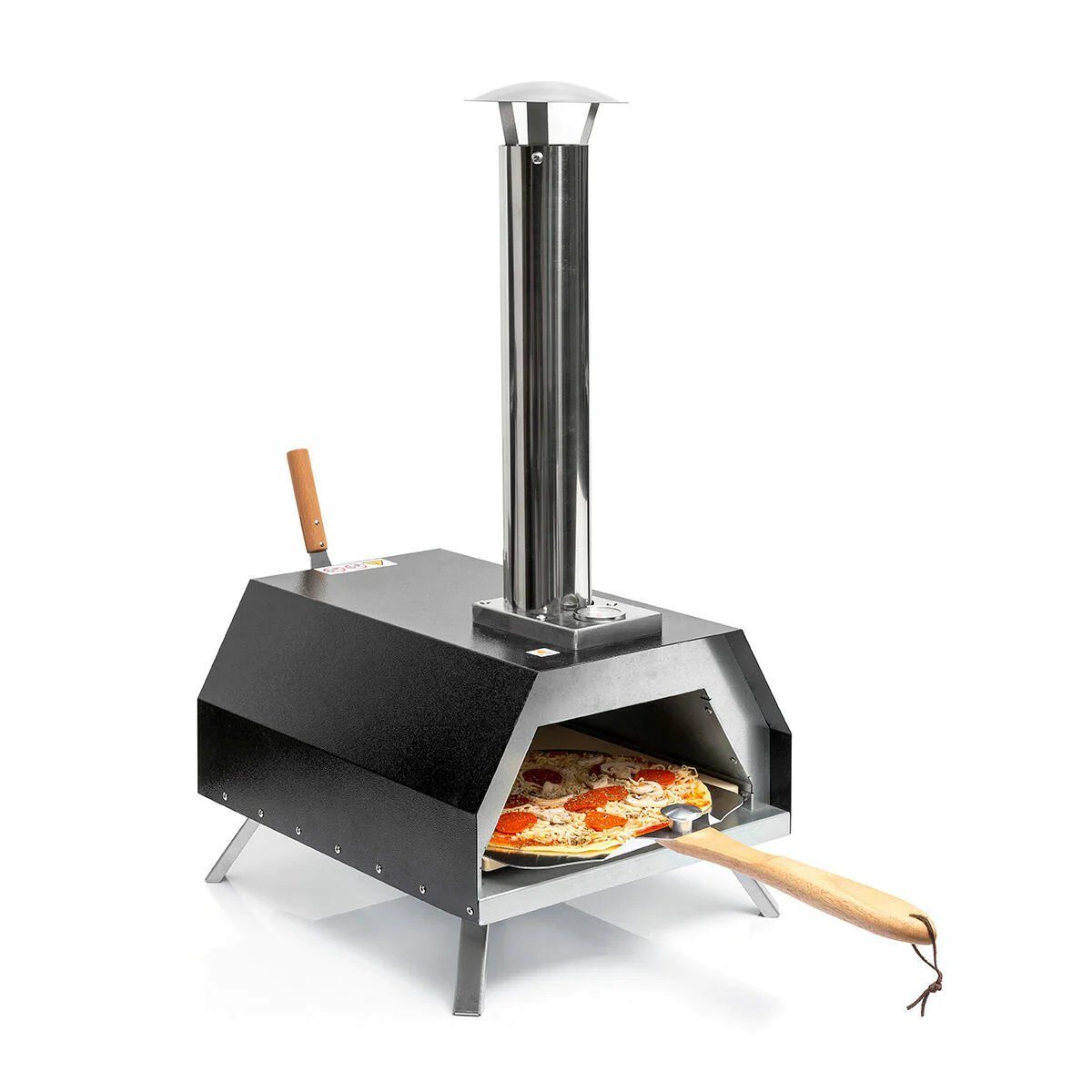 DOTMALL Pizzaofen Outdoor Pizzaofen, 500°C Holzofen für den Garten