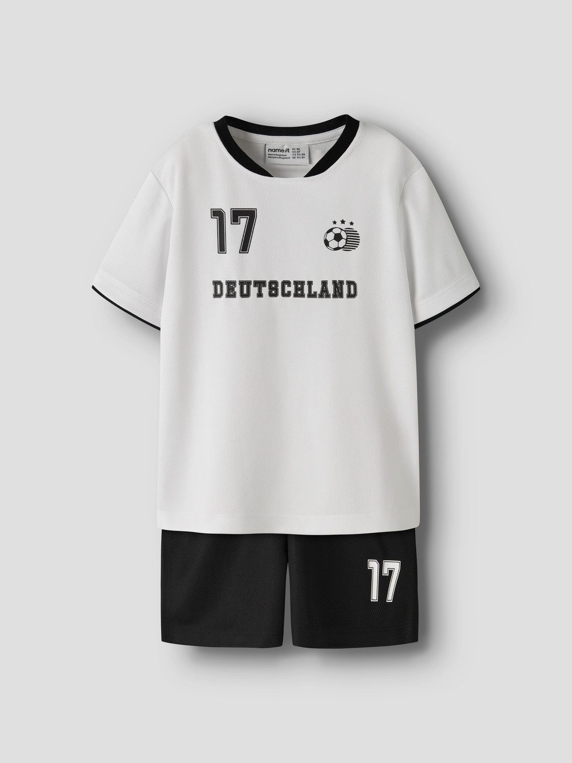 Name It T-Shirt Fußballset Deutschland T-Shirt & Shorts Nmnhiteam