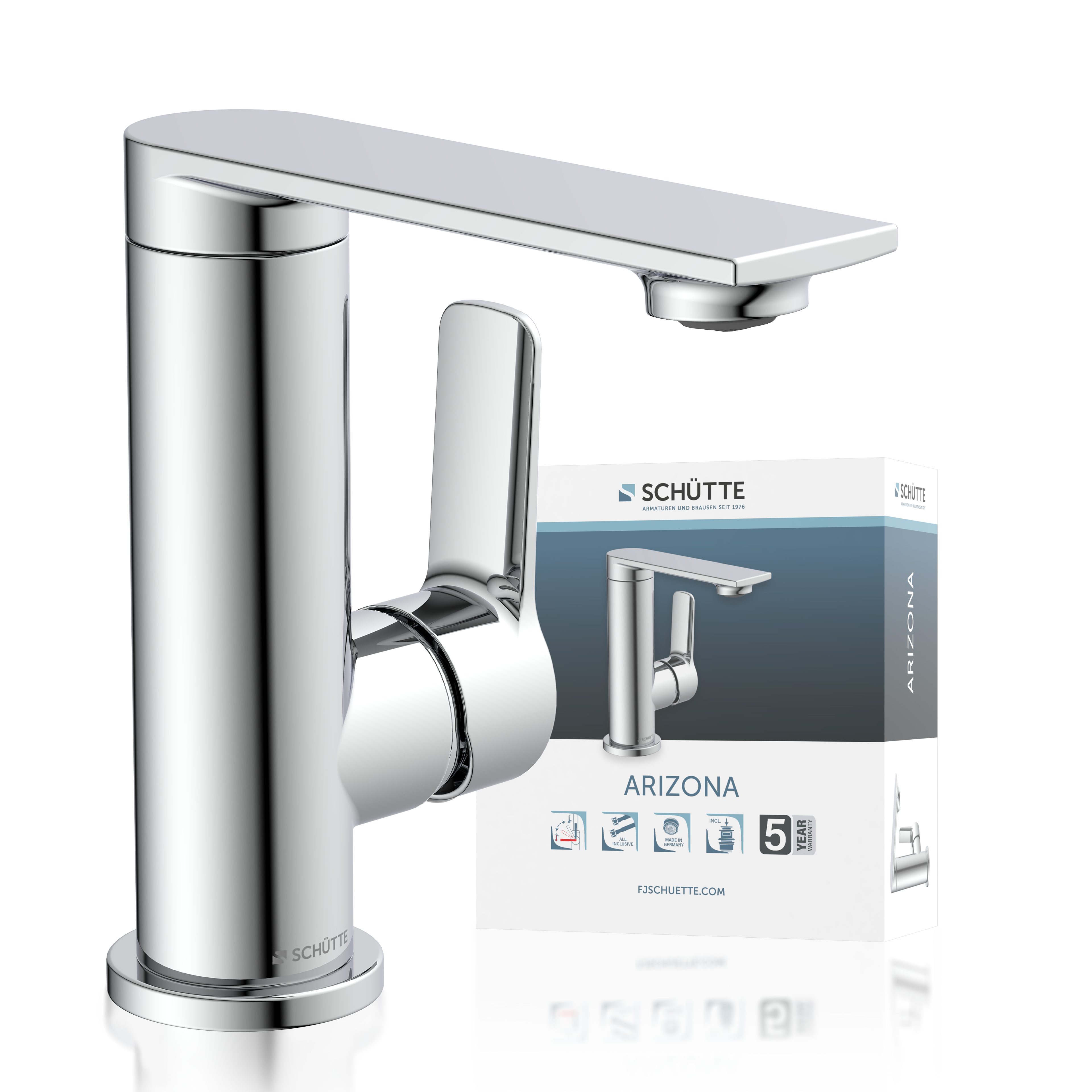Schütte Waschtischarmatur ARIZONA Wasserhahn Ablaufgarnitur Exzenter Energi günstig online kaufen