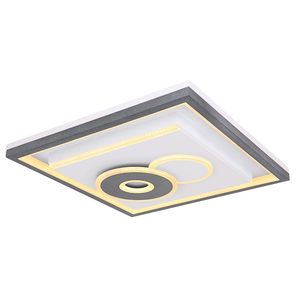 GLOBO LIGHTING LED Deckenleuchte, LED-Leuchtmittel fest verbaut, Kaltweiß, Warmweiß, Neutralweiß, Tageslichtweiß, Farbwechsel, LED Deckenlampe Wohnzimmerleuchte dimmbar Fernbedienung CCT L 54cm