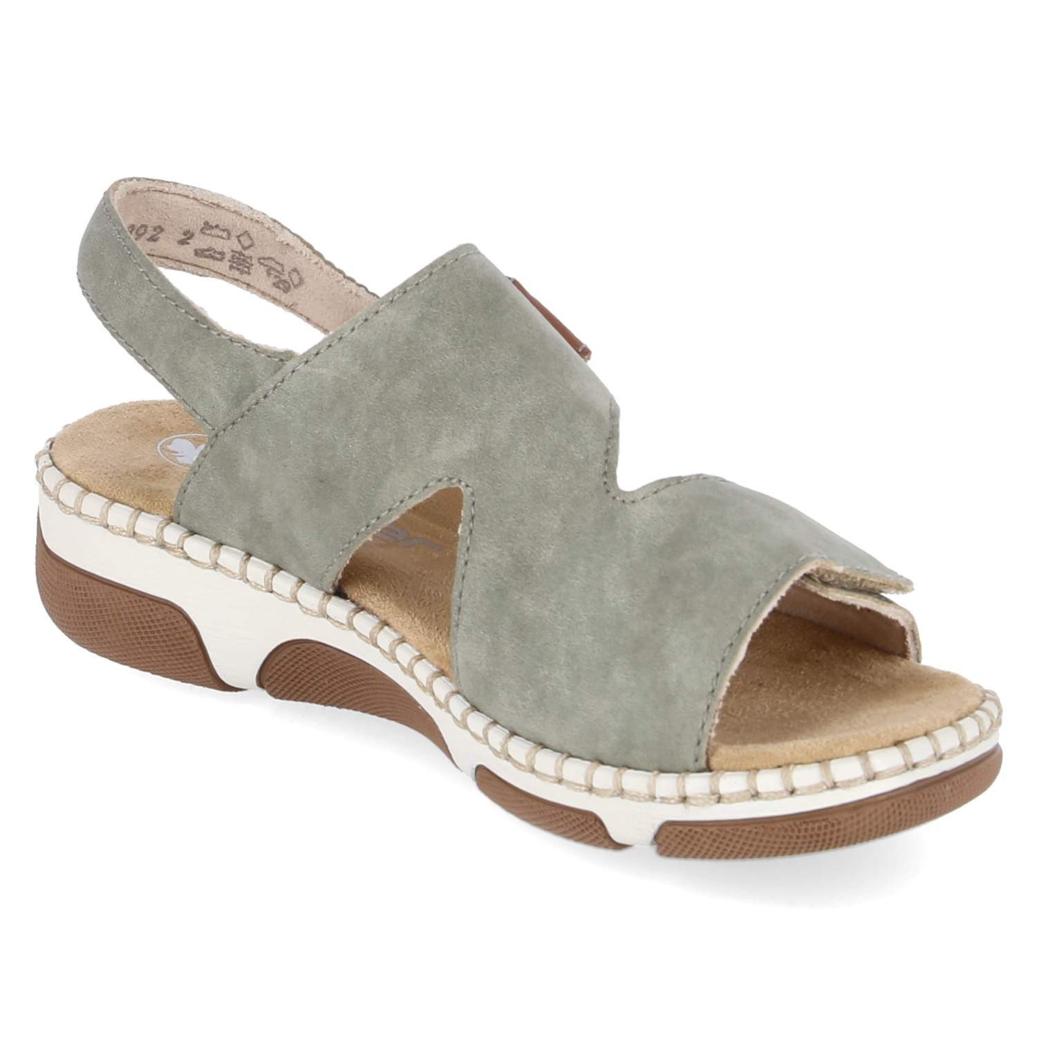Rieker Rieker Flache Sandalen 66280-52 Damen Synthetik green Sandalette – Bild 5 von 5