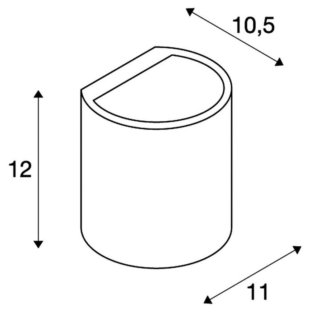 SLV Wandleuchte Wandleuchte GL 104 Round, weiß