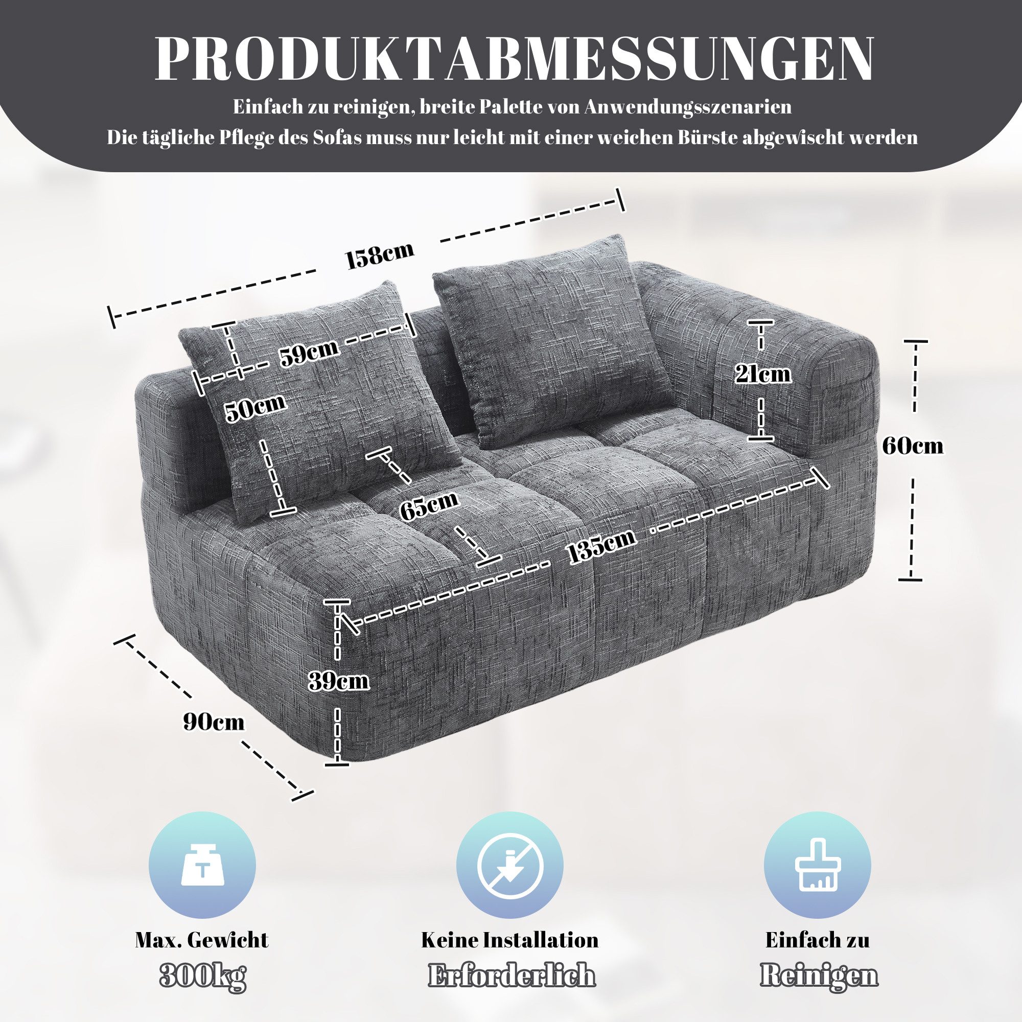 i@home 3-Sitzer Modernes Sektionssofa, L-Sofa, 3-Sitzer-Sofa, günstig online kaufen