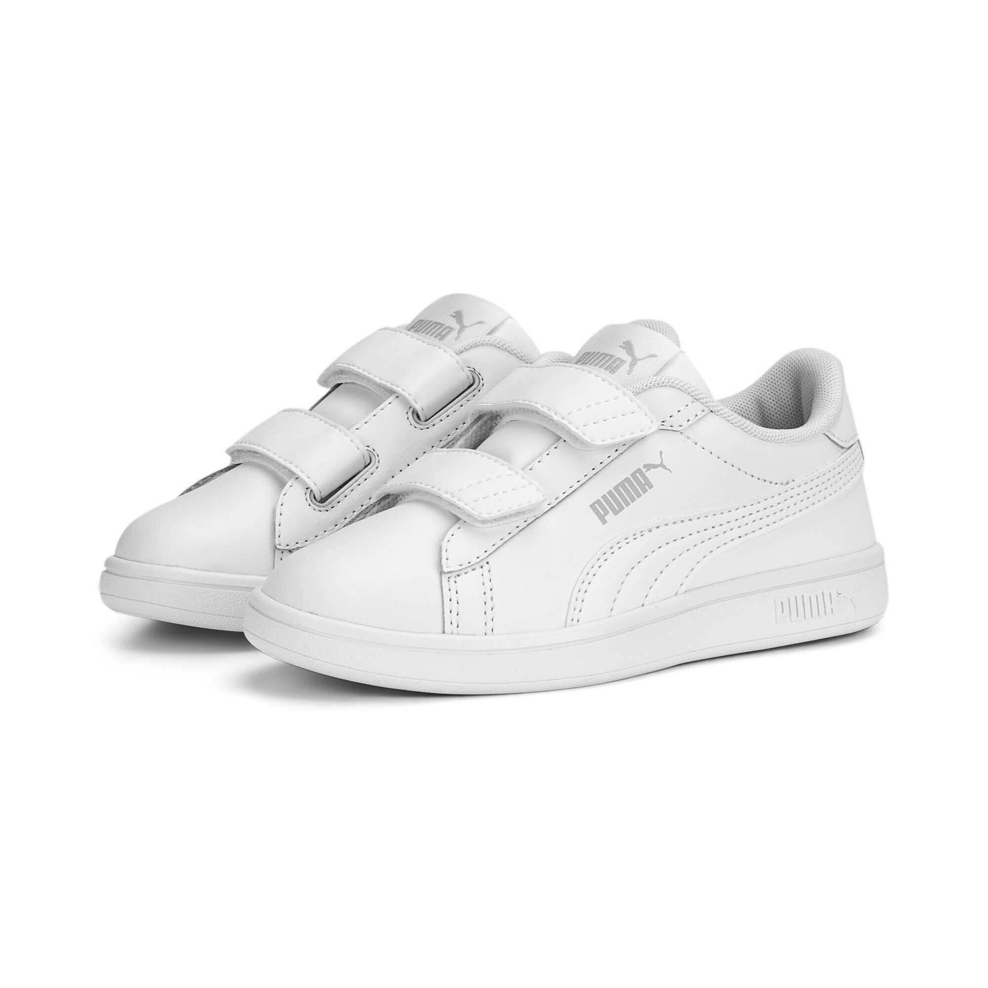 PUMA Smash 3.0 Leather Sneakers Sneaker White Cool Light Gray