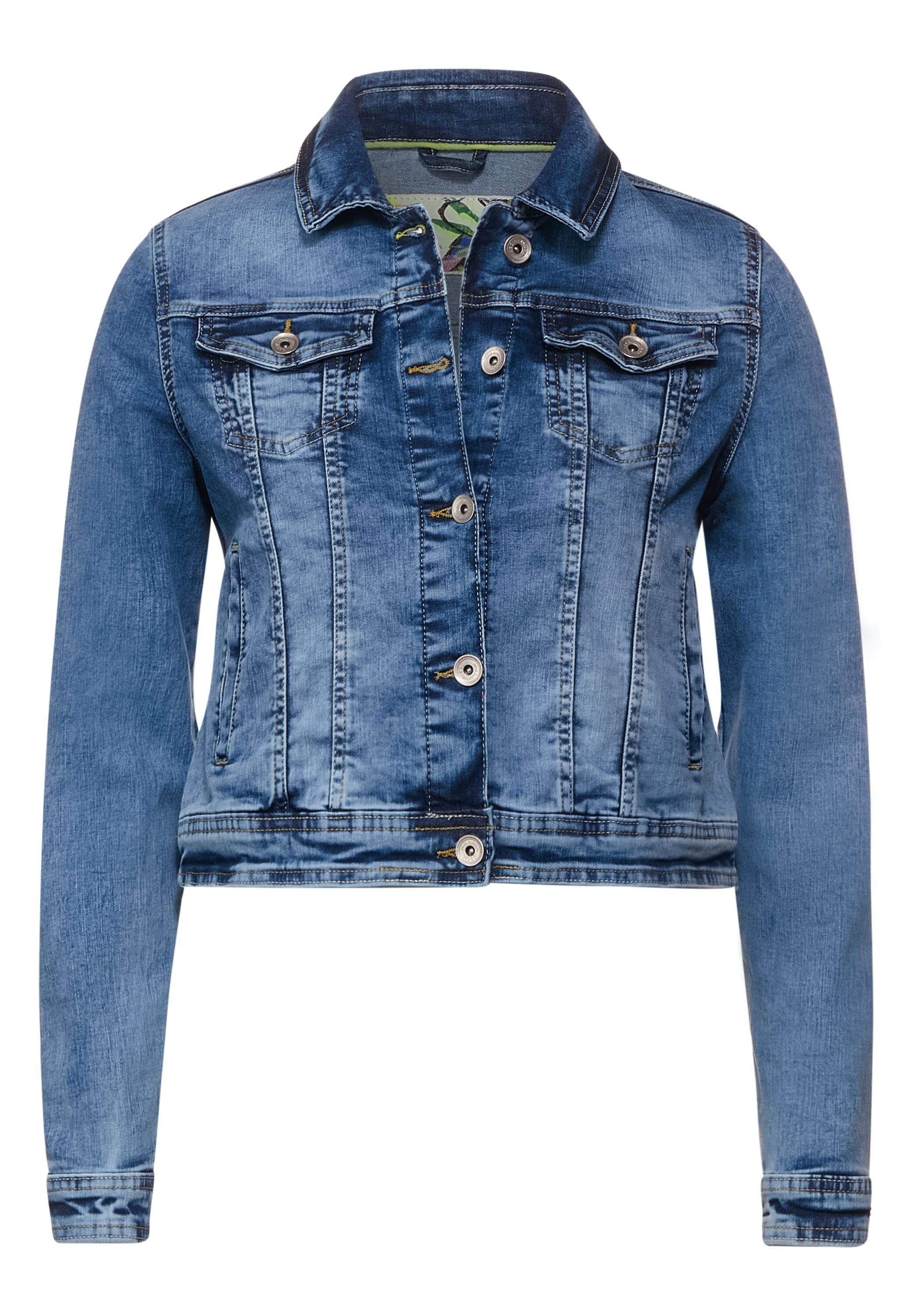 CECIL Jackenblazer Cropped Jeansjacke