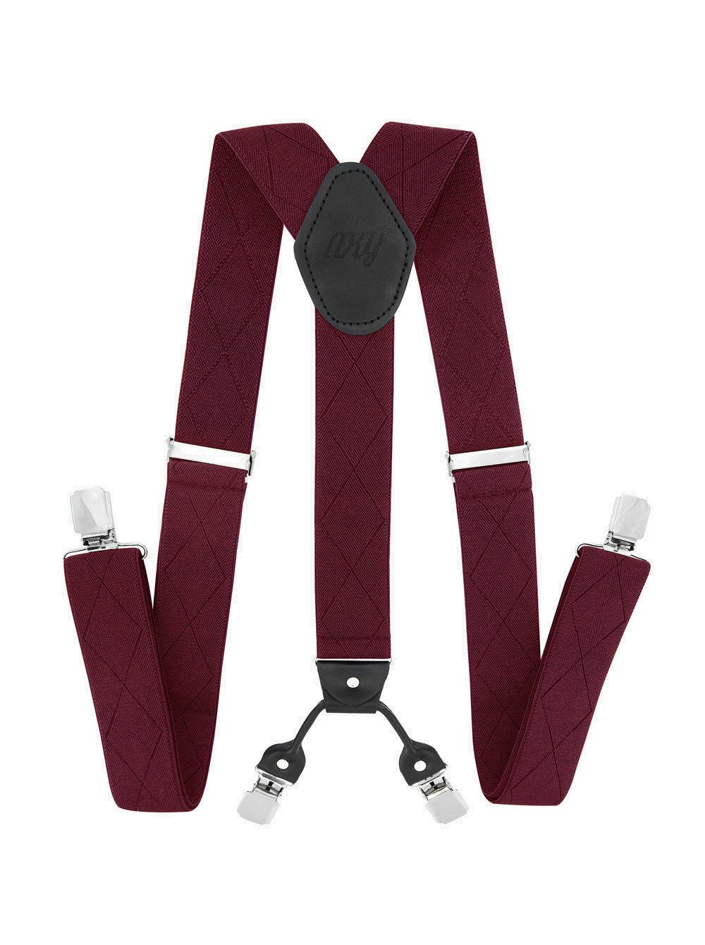 axy Hosenträger Herren Hosenträger 4 Stabile Clips Y-Form 3,5cm Breit verstellbar und elastisch 120cm Lang