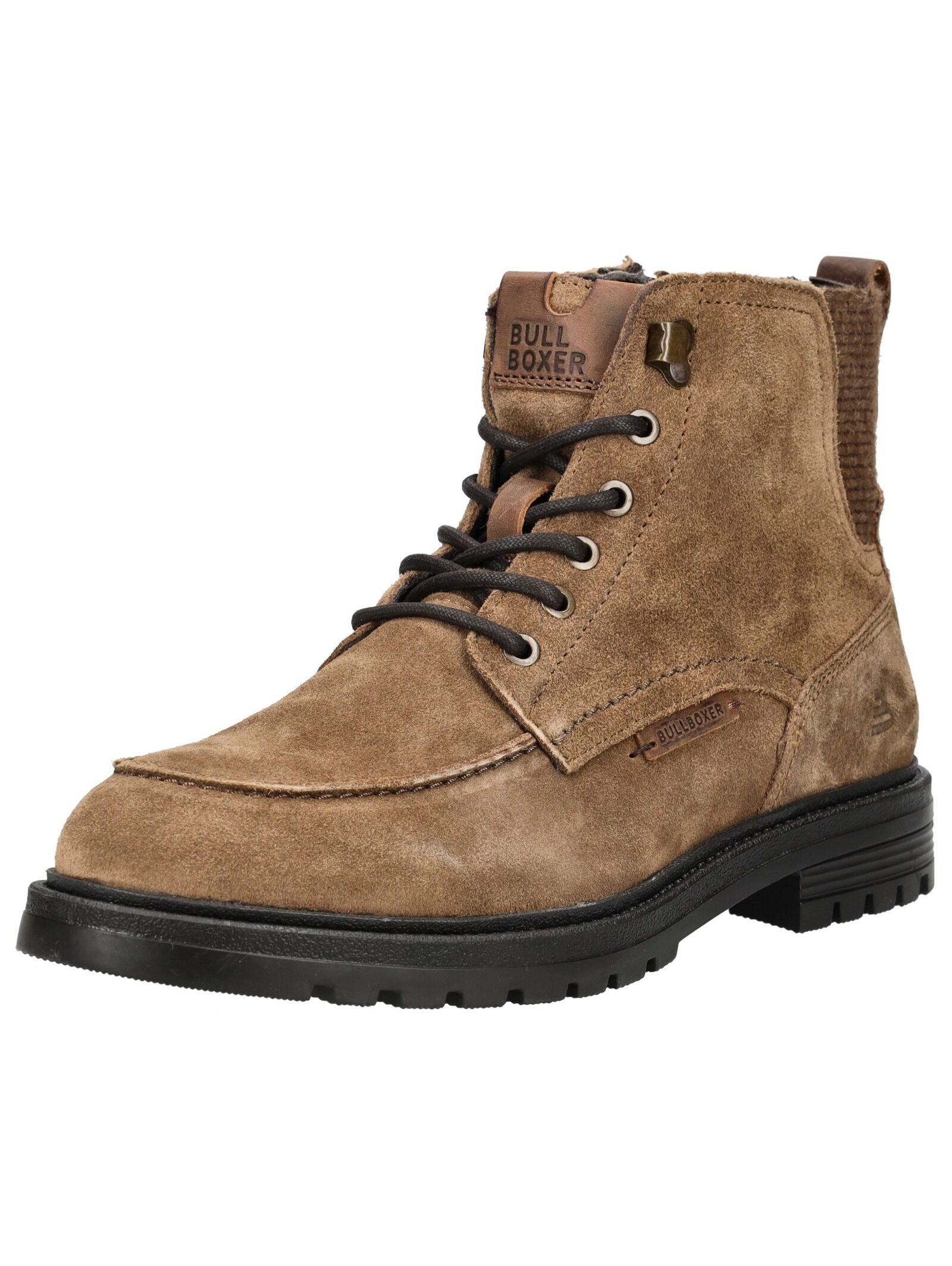 Stiefelette Veloursleder . Schnürstiefelette