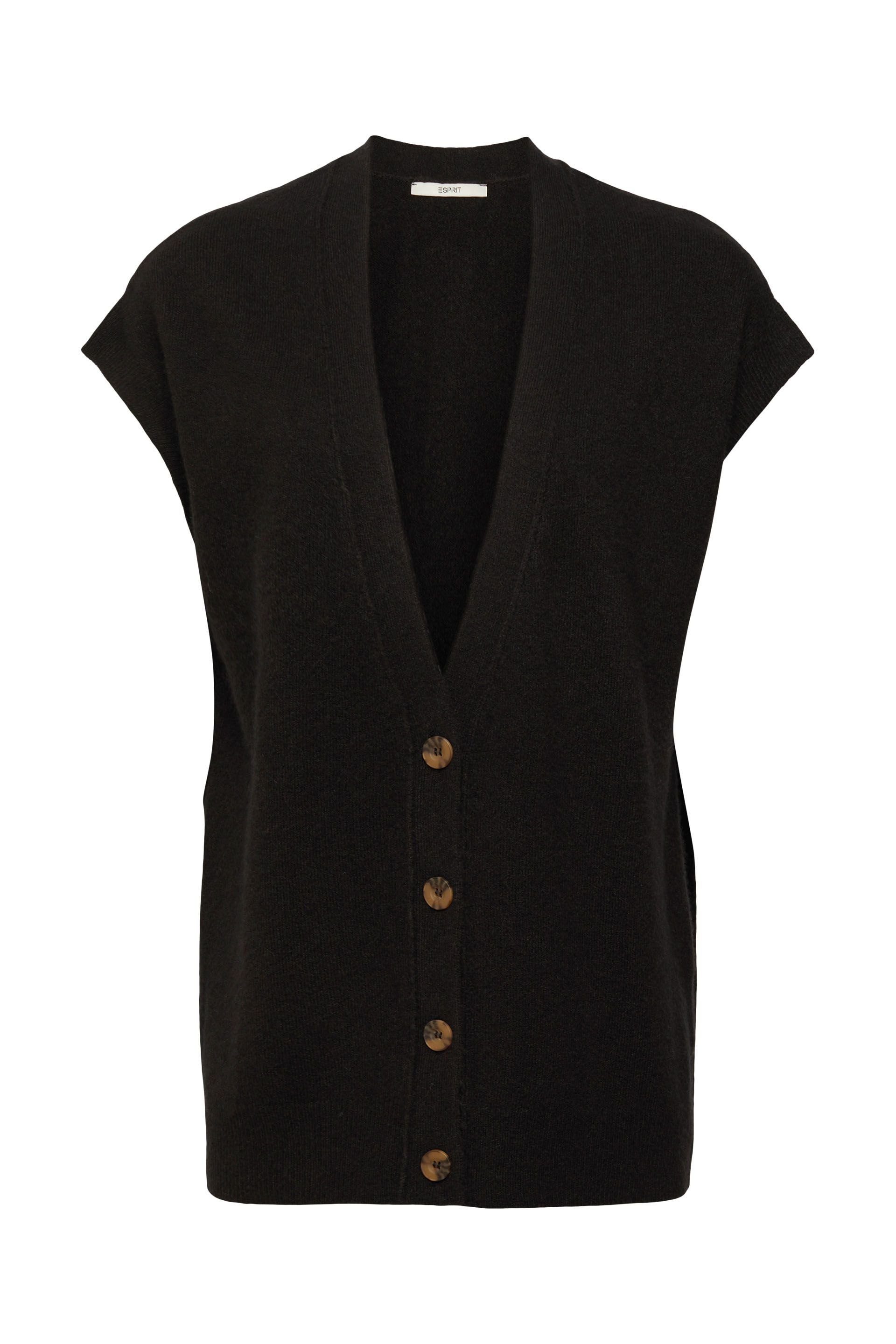 Esprit Cardigan Ärmelloser Cardigan black