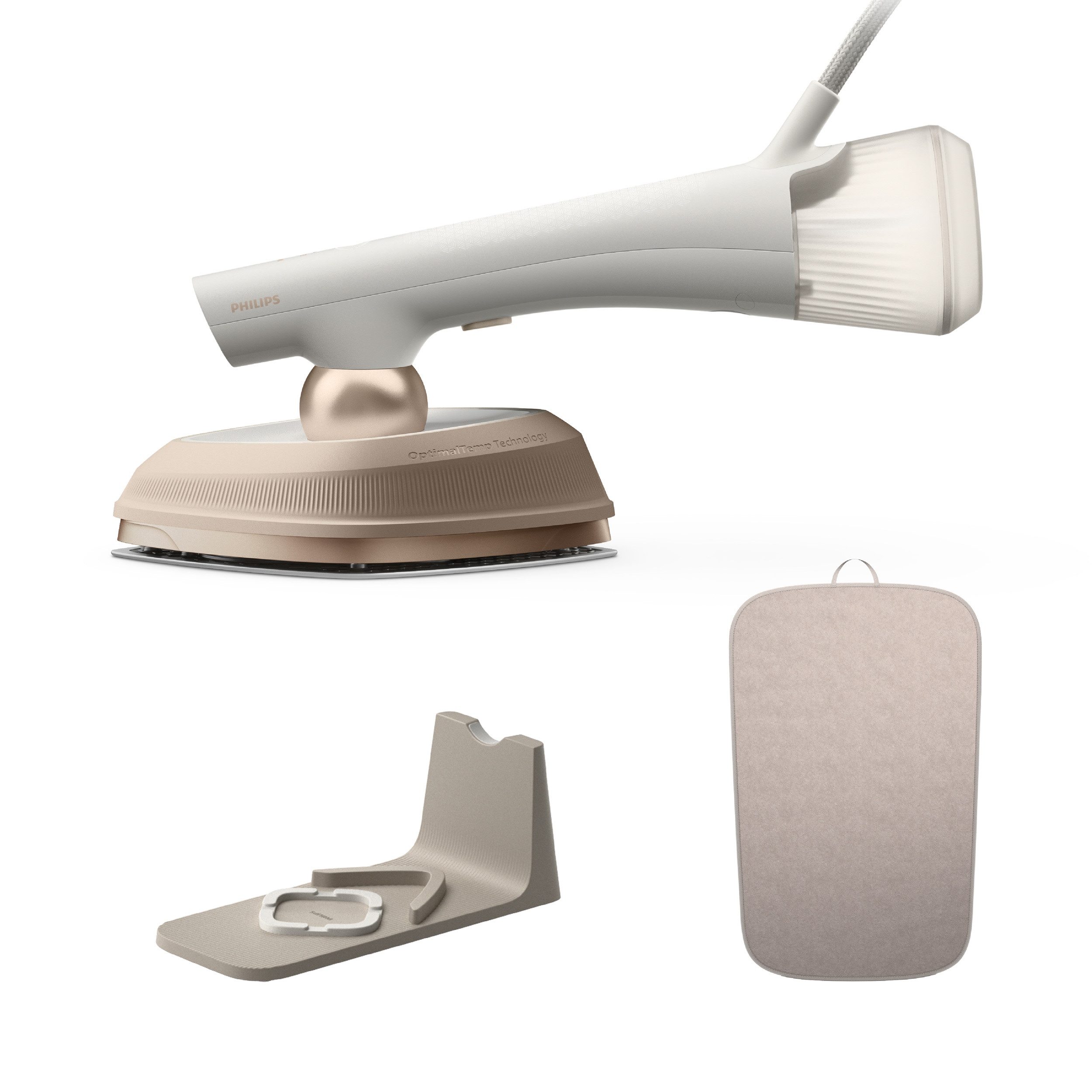 Philips Dampfbügeleisen GC213/50 OneTurn 2-in-1 Bügeleisen & Steamer, StyleMat & Dock inkl., 1800 W, 1800 W, SteamGlide Plus, 200ml Wasserbehälter und 90 g Dampfstoß