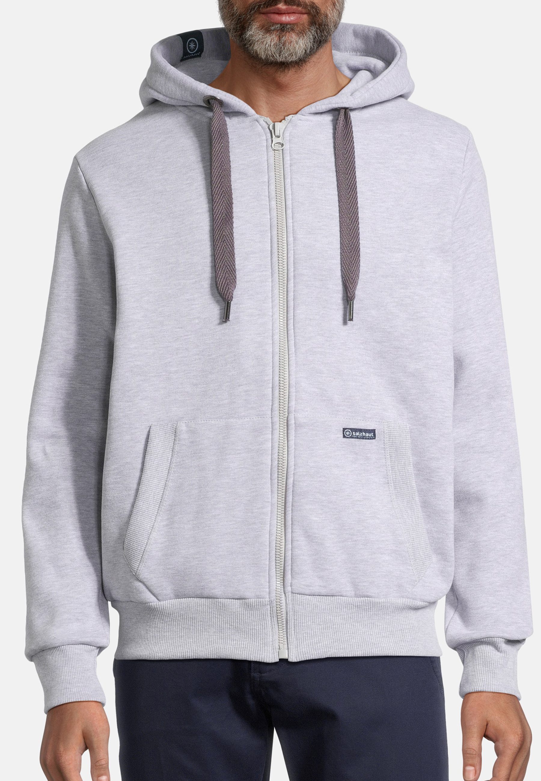 salzhaut Sweatjacke BREKER JACKE Herren normale Passform komfortabler Fit, nordisch klar – entspannter Look mit Haltung