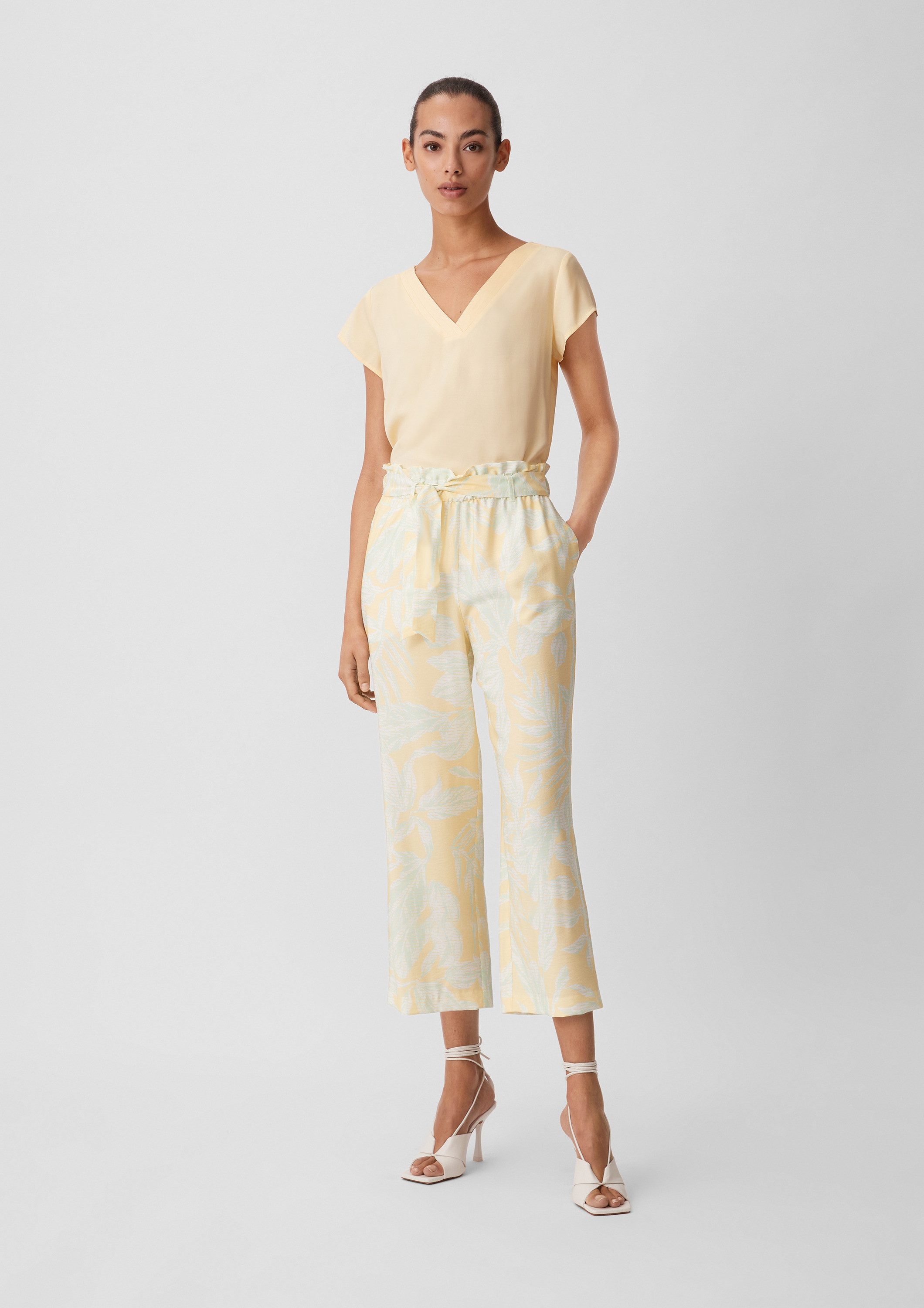 comma Culotte Hose Loose: Hose mit Allover-Print