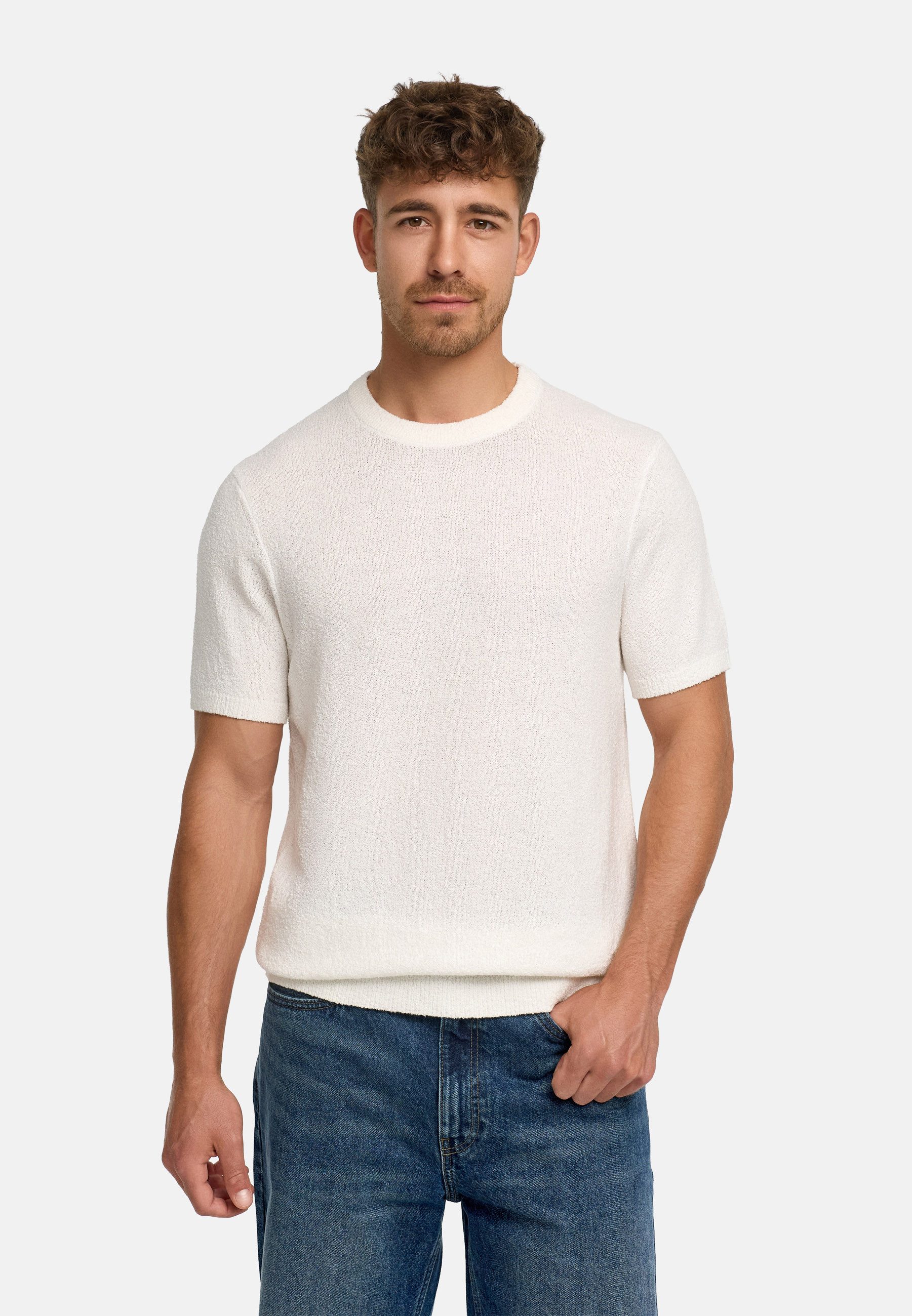 INDICODE T-Shirt INBrokbell Leichter Strick Shirt mit weicher Haptik und cleanem Look
