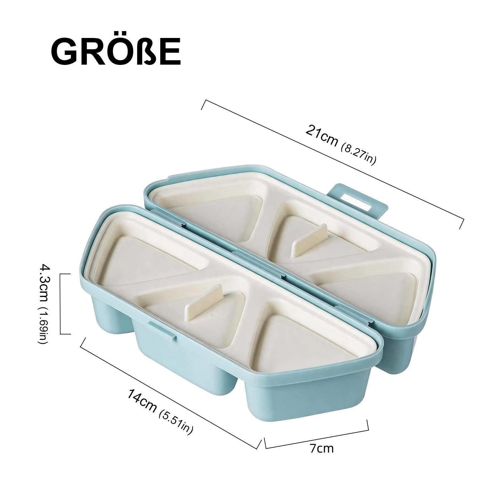 FOUORTUNATE-BEE Sushi-Roller Dreieckige Onigiri Form 6er Set Sushi Reismacher Antihaft Form, Onigiri Maker für Bento Lunchbox Picknick Camping Reis Snacks – Bild 4 von 5