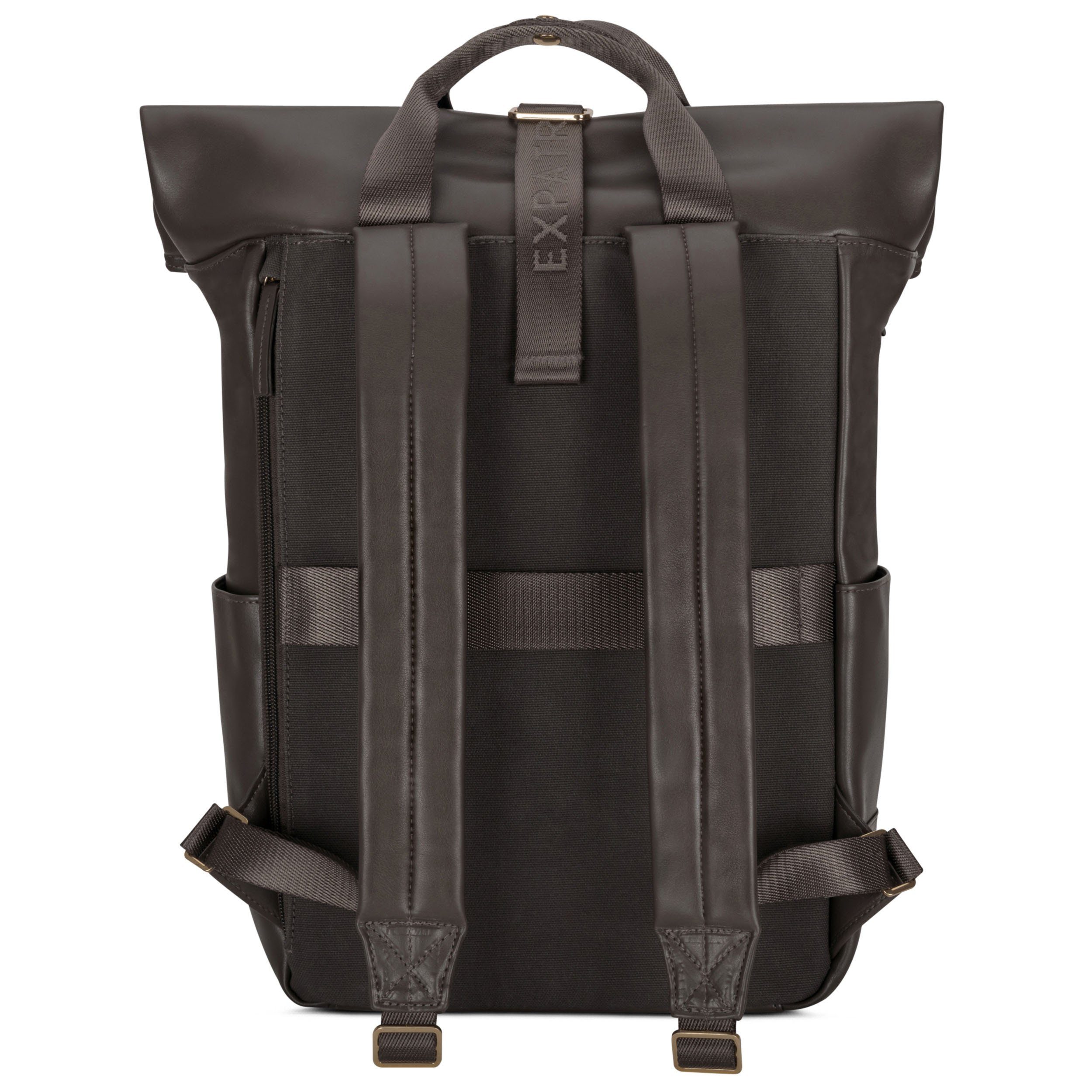 Expatrié Cityrucksack Adele Laptop Rolltop Damen Wasserabweisend (1-tlg), Hochwertiges Kunstleder, Wasserabweisend