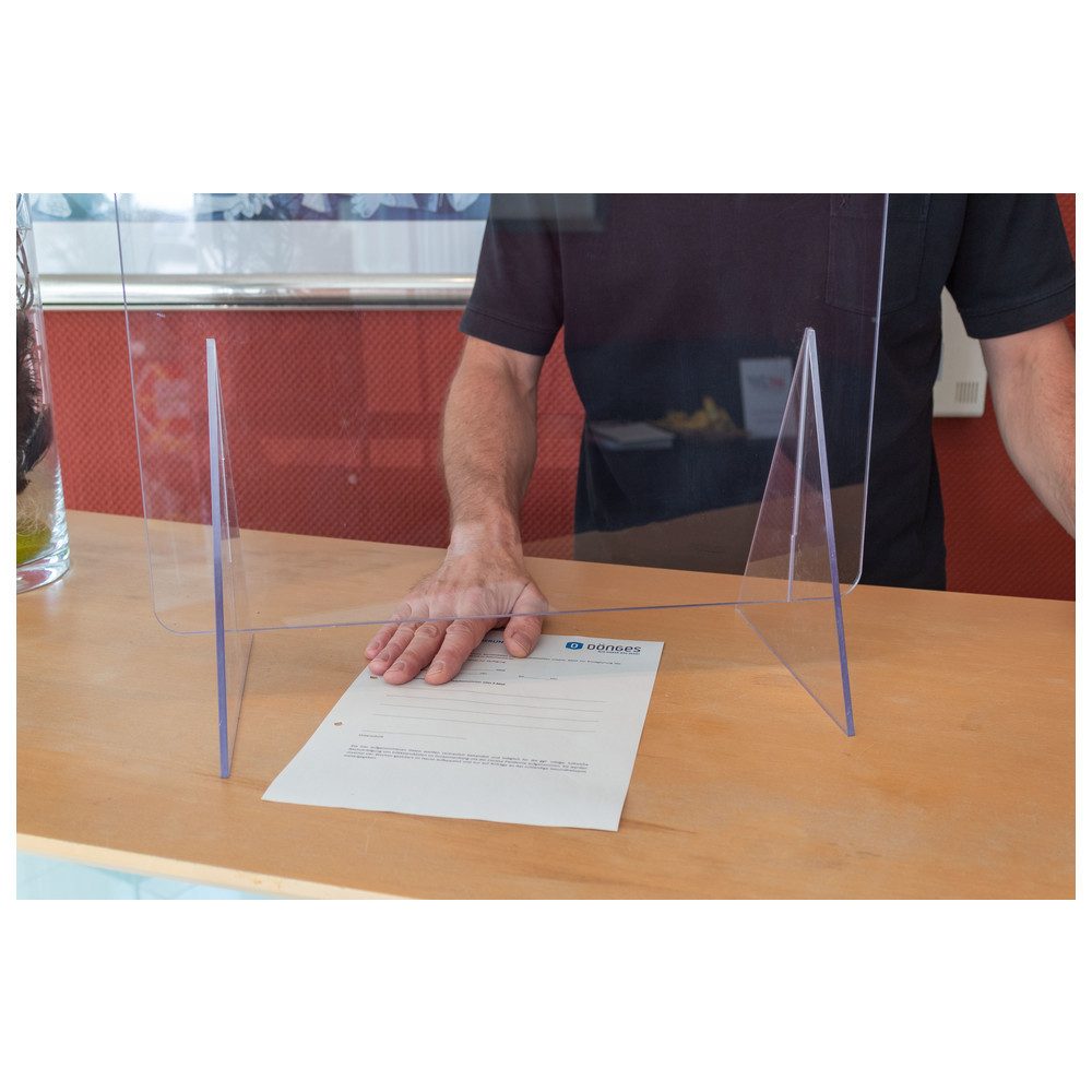 Dönges Arbeitsschutzbrille Infektionsschutzwand Hochformat