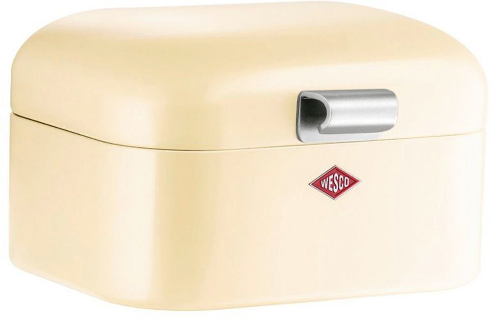 WESCO Brotkasten Mini Grandy, Stahlblech, (1-tlg), Metallscharniere, Gummistopper, Lüftungsloch / Griff, 2 L
