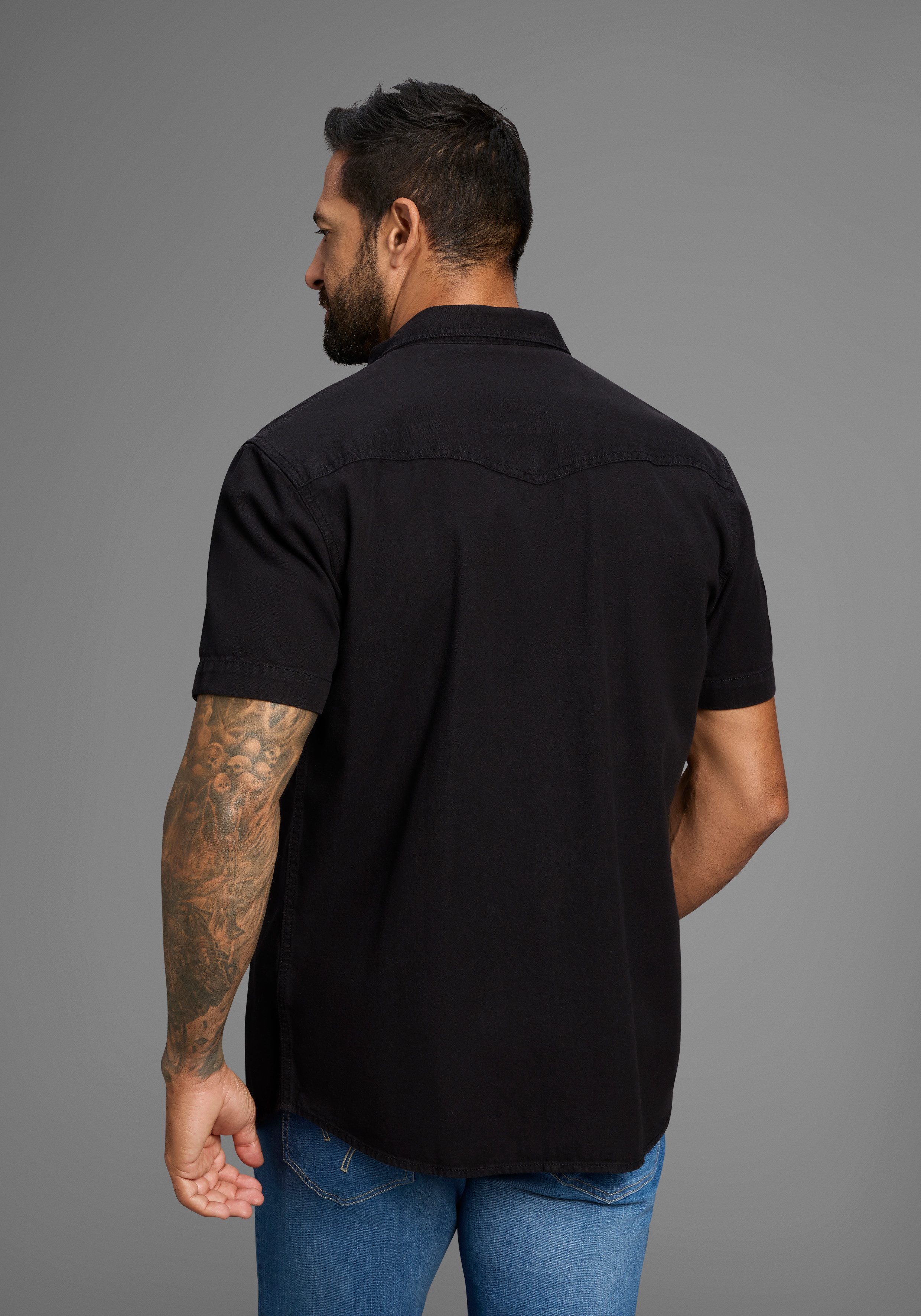 Arizona Jeanshemd Kurzarm im Western Stil günstig online kaufen