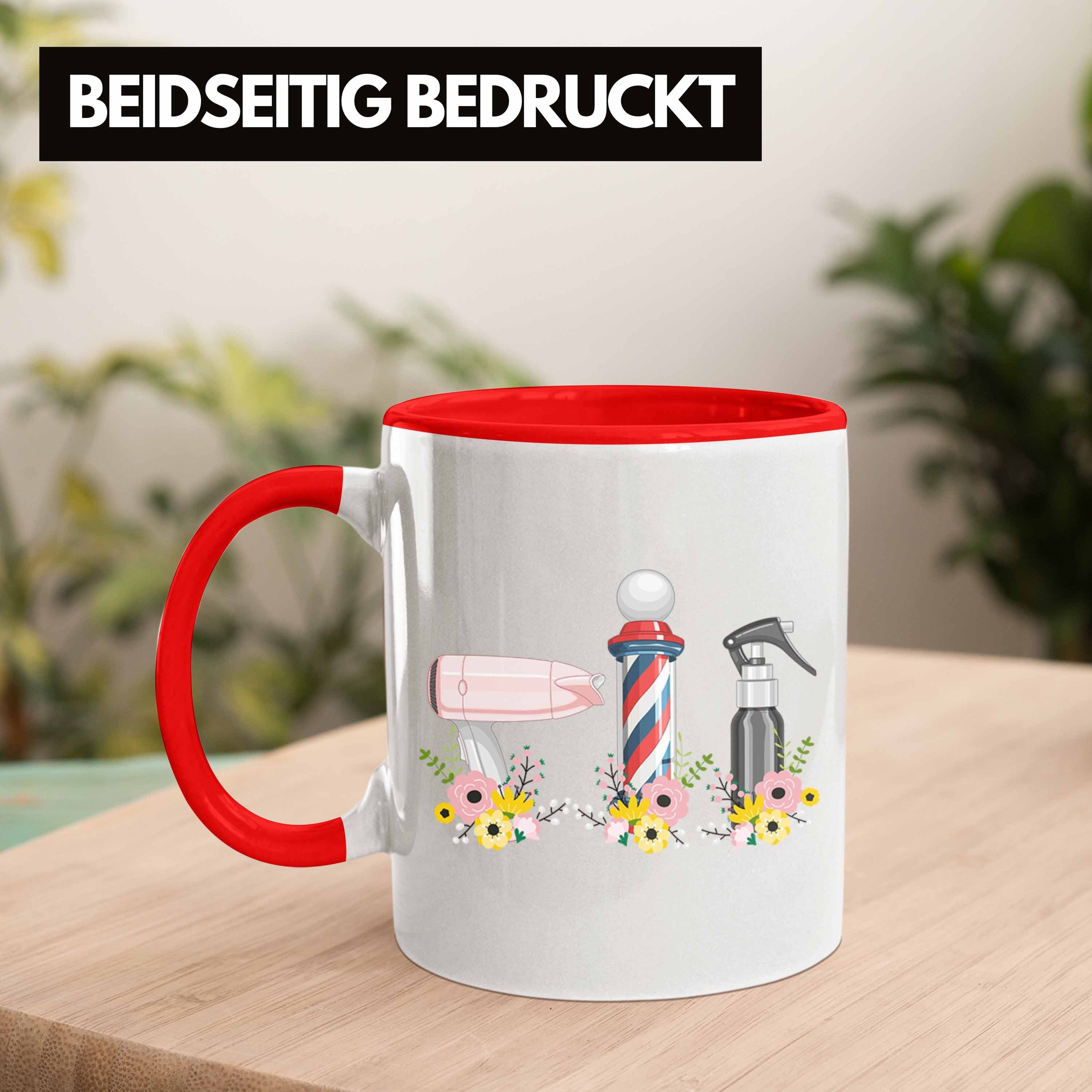 Geschenkidee Grafik Geburtstag Stylistin Hair 3 Rot Trendation Schere - Trendation Grafik Weihnachten Tasse Tasse Friseurin Geschenk Frisörin