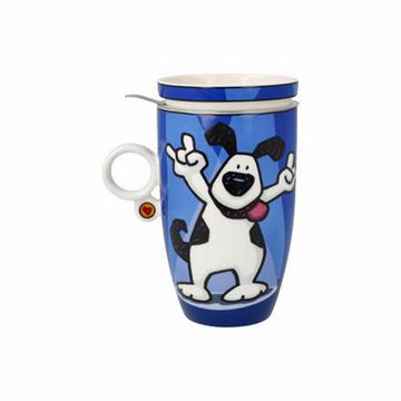 Goebel Tasse mit Deckel und Sieb Ed Heck - Rock On, Fine Bone China