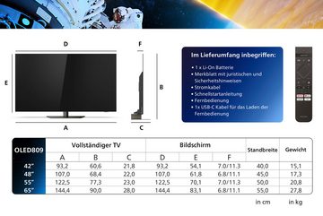 Philips 55OLED809/12 OLED-Fernseher (139 cm/55 Zoll, 4K Ultra HD, Google TV, Smart-TV)